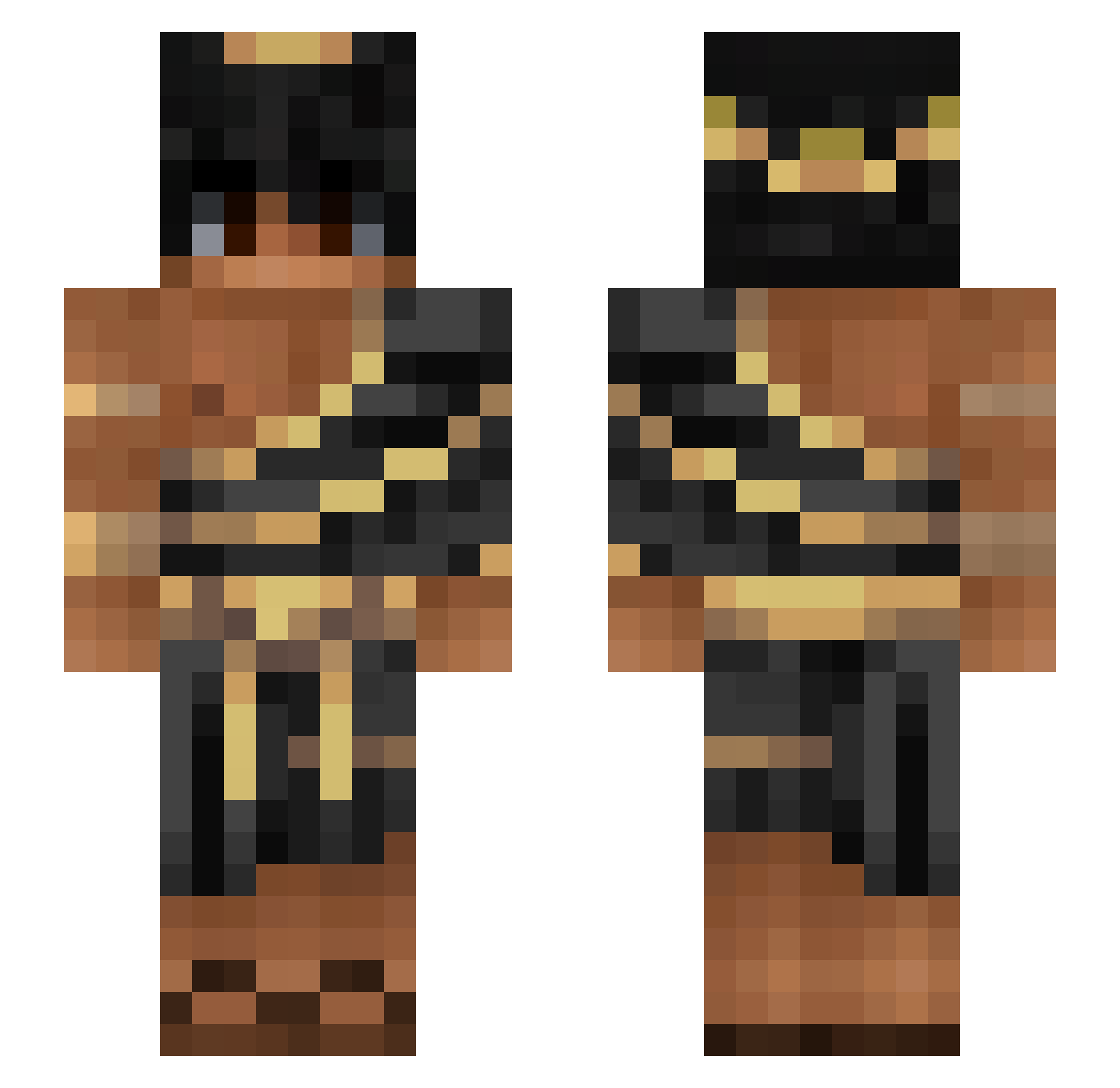AbbeyRoad Minecraft skin, front and back view