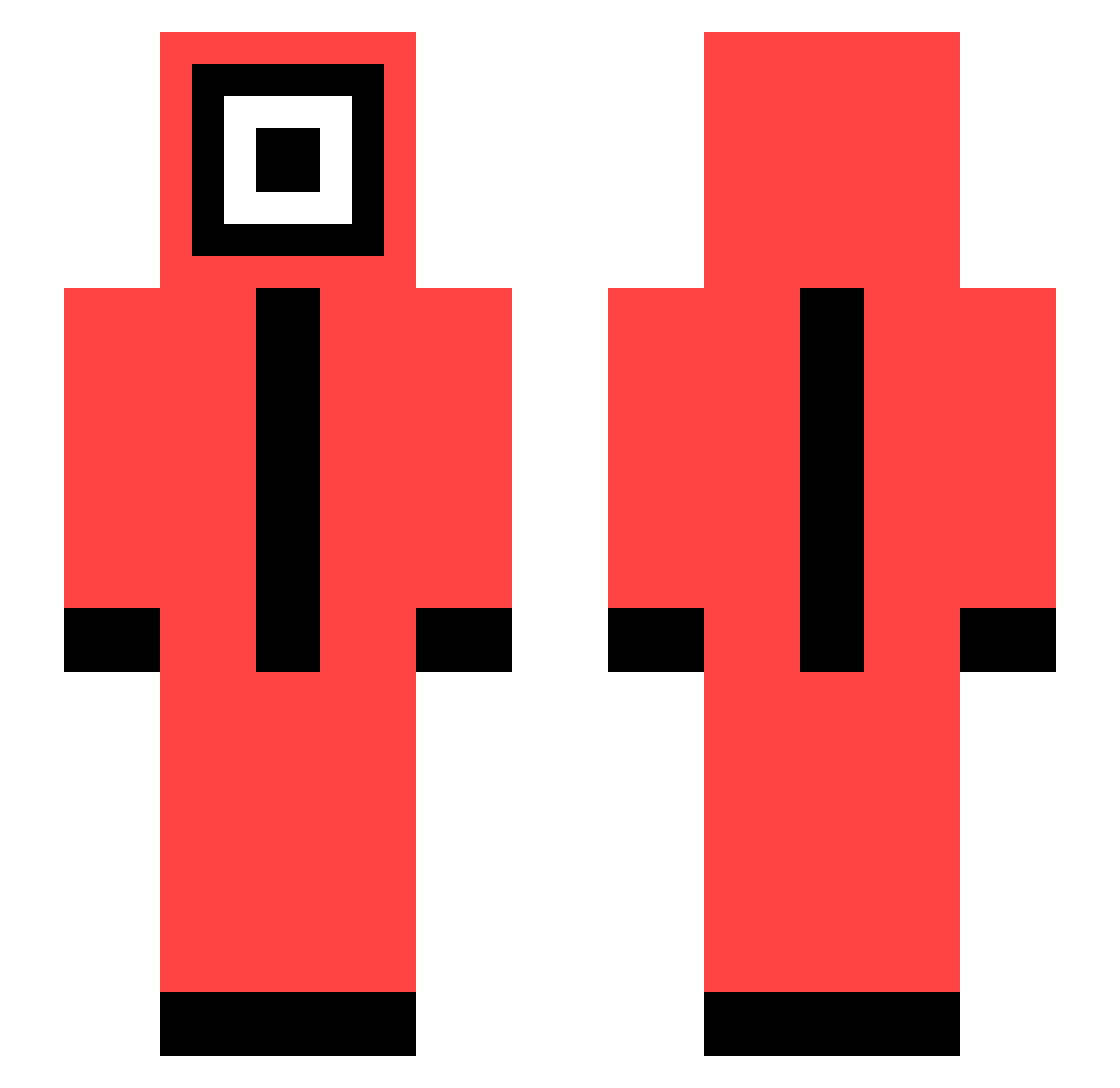 1STAF1 Minecraft skin, front and back view