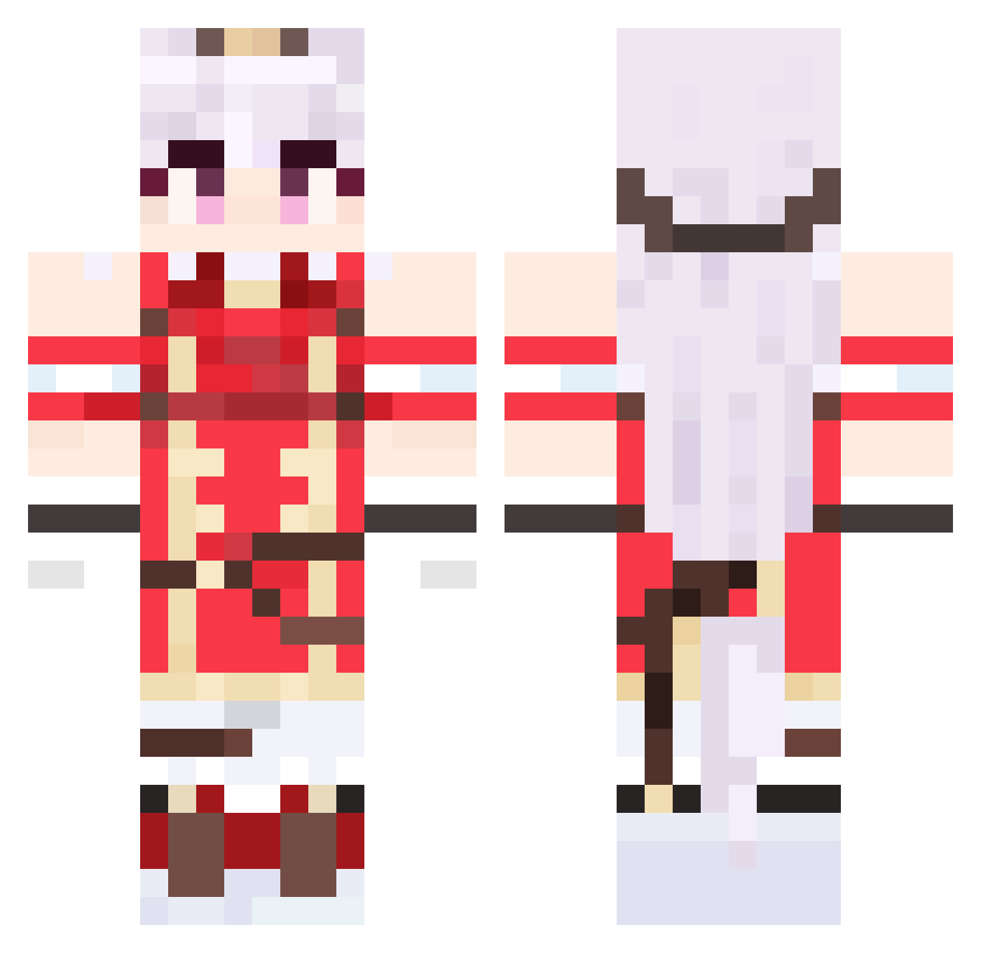 ZaneClank Minecraft skin, front and back view