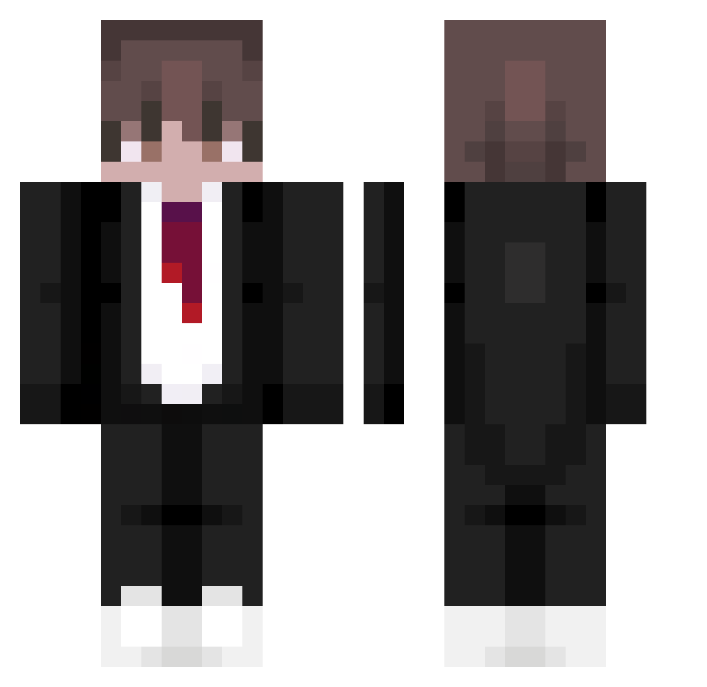 Spencer1014 Minecraft skin, front and back view