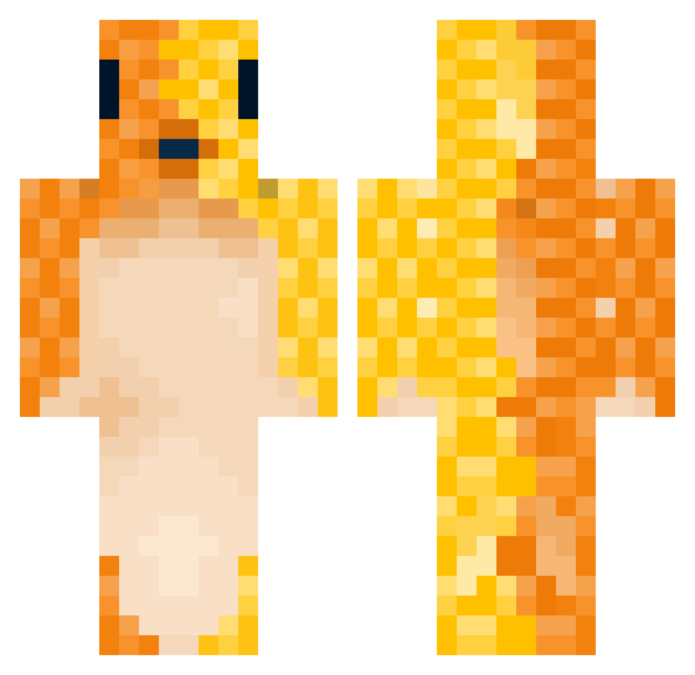 Seabass999999 Minecraft skin, front and back view