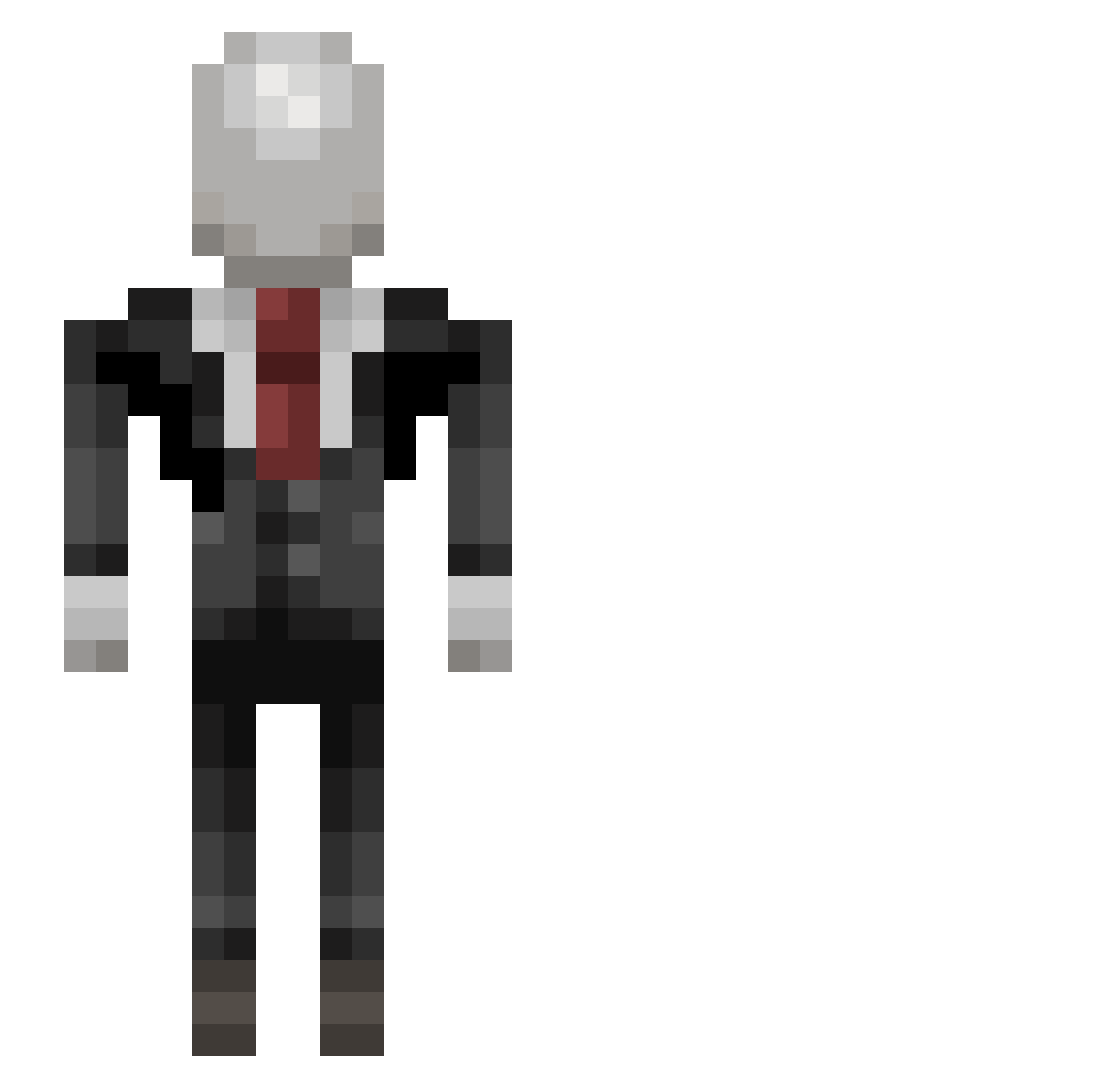 Underclothes Minecraft skin, front and back view