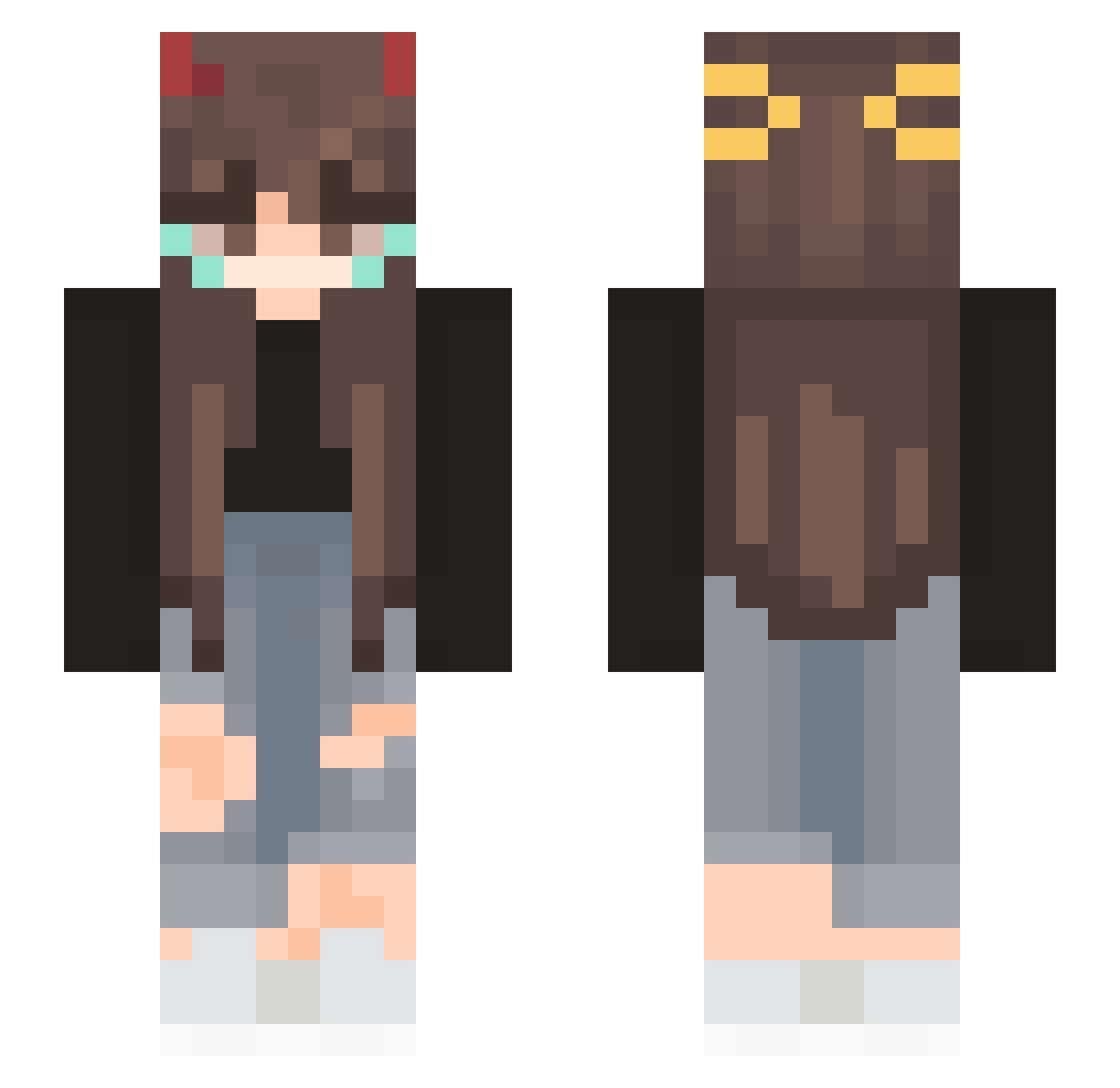 soyvalerie Minecraft skin, front and back view