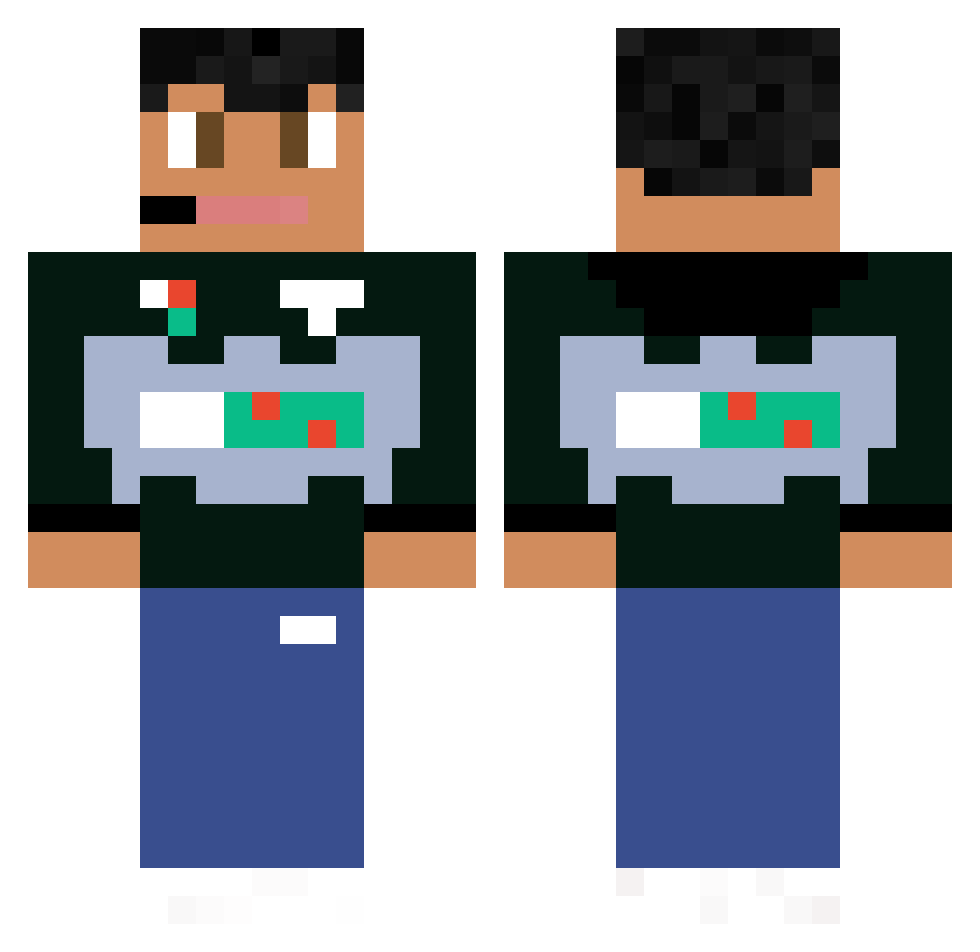 trapstar_treyy Minecraft skin, front and back view