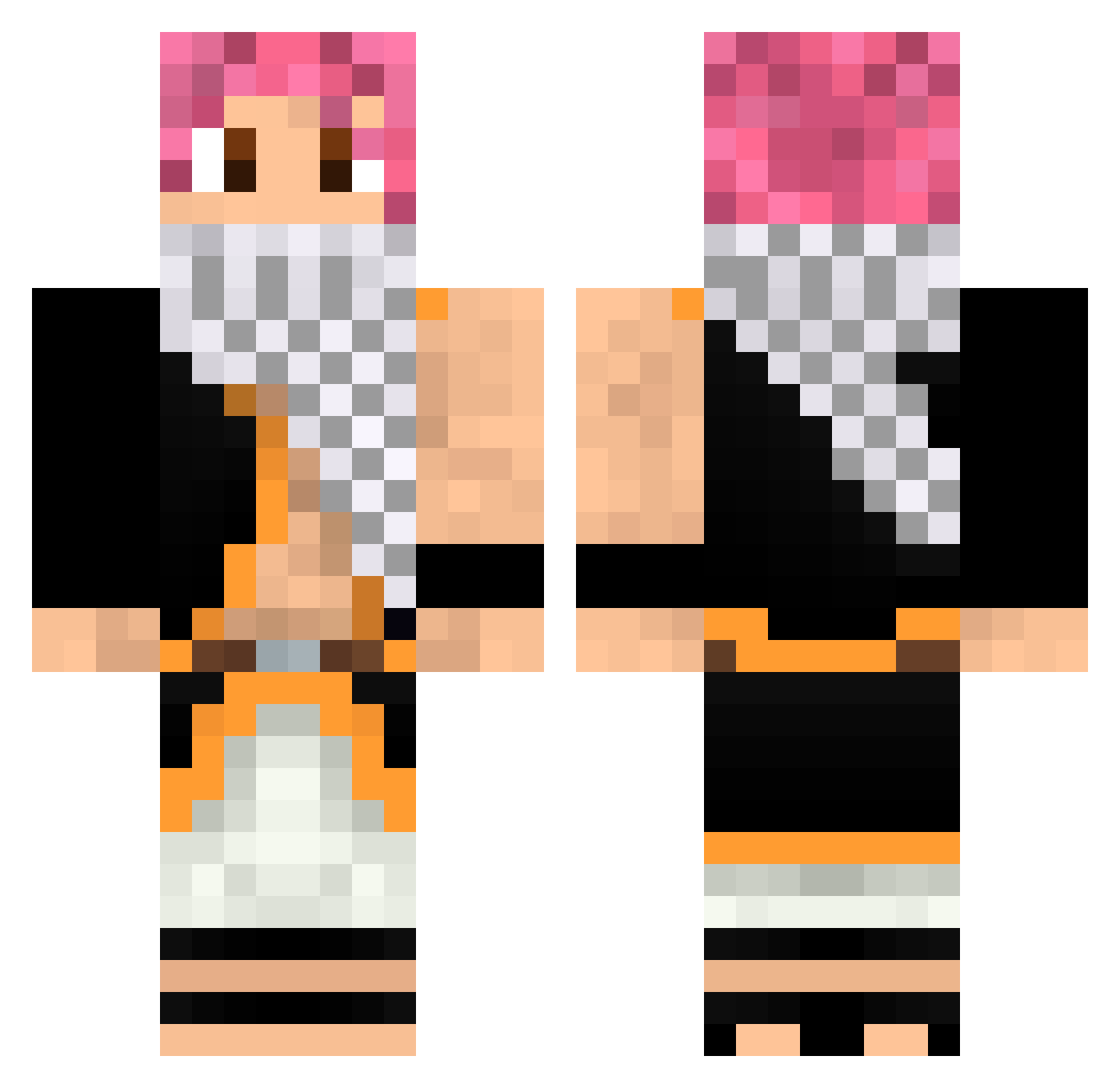 GamerJayG Minecraft skin, front and back view