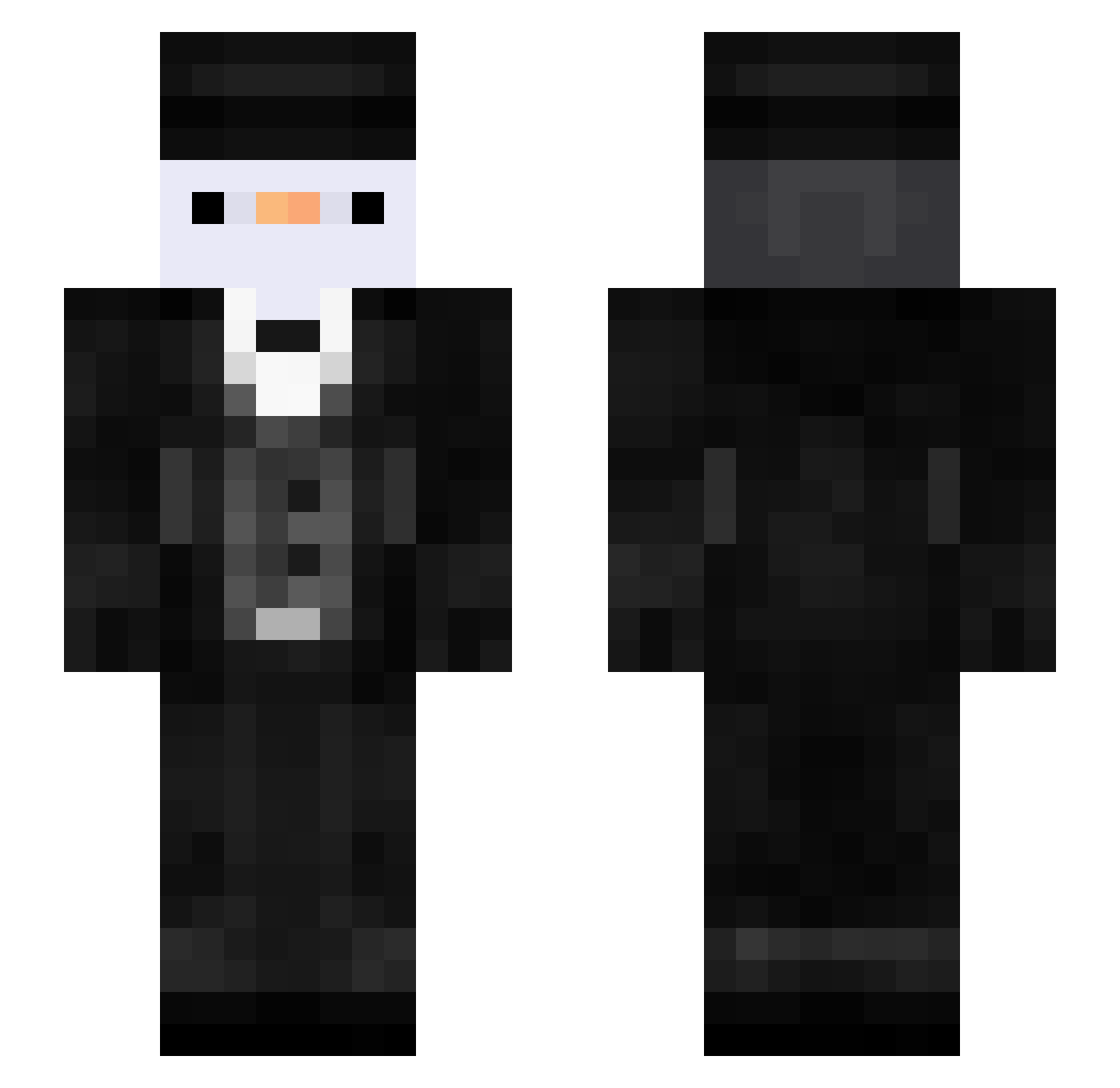 Hakuna73 Minecraft skin, front and back view