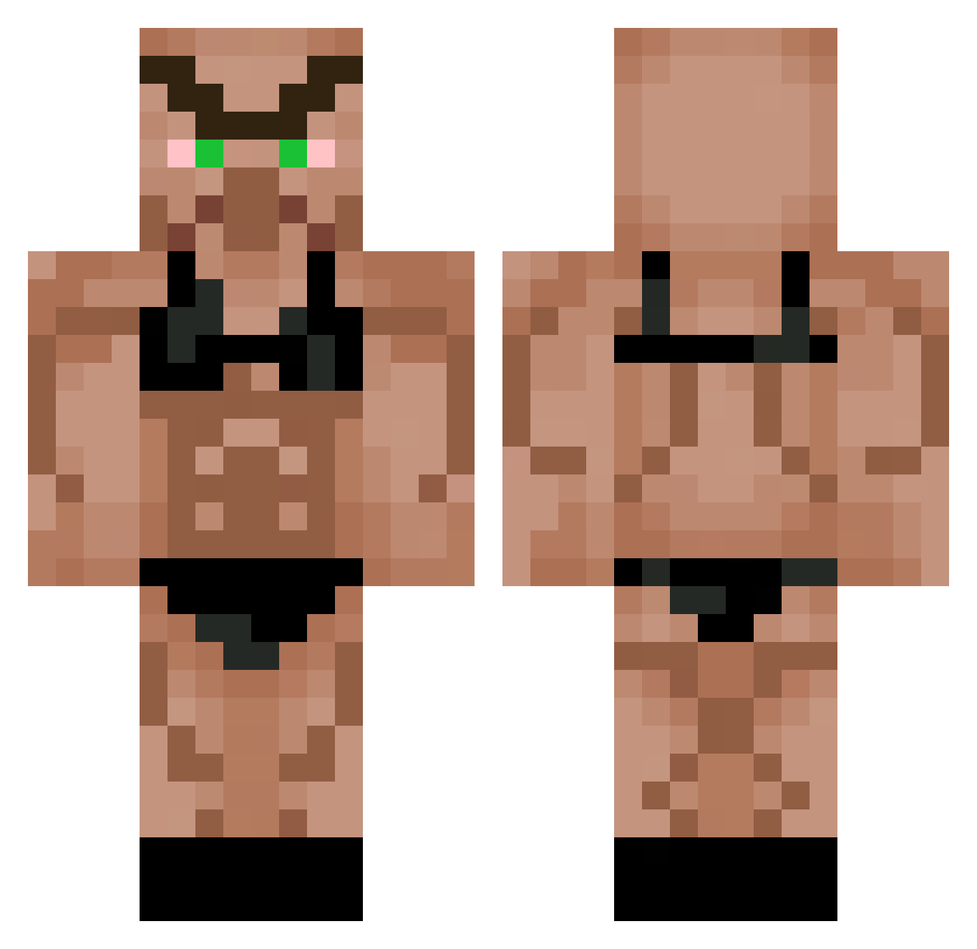 ChrisS0612 Minecraft skin, front and back view