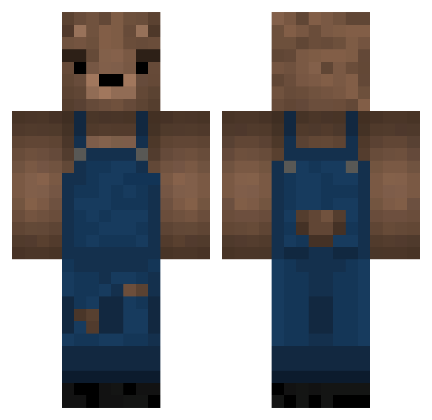 Rick_ls_Cute Minecraft skin, front and back view