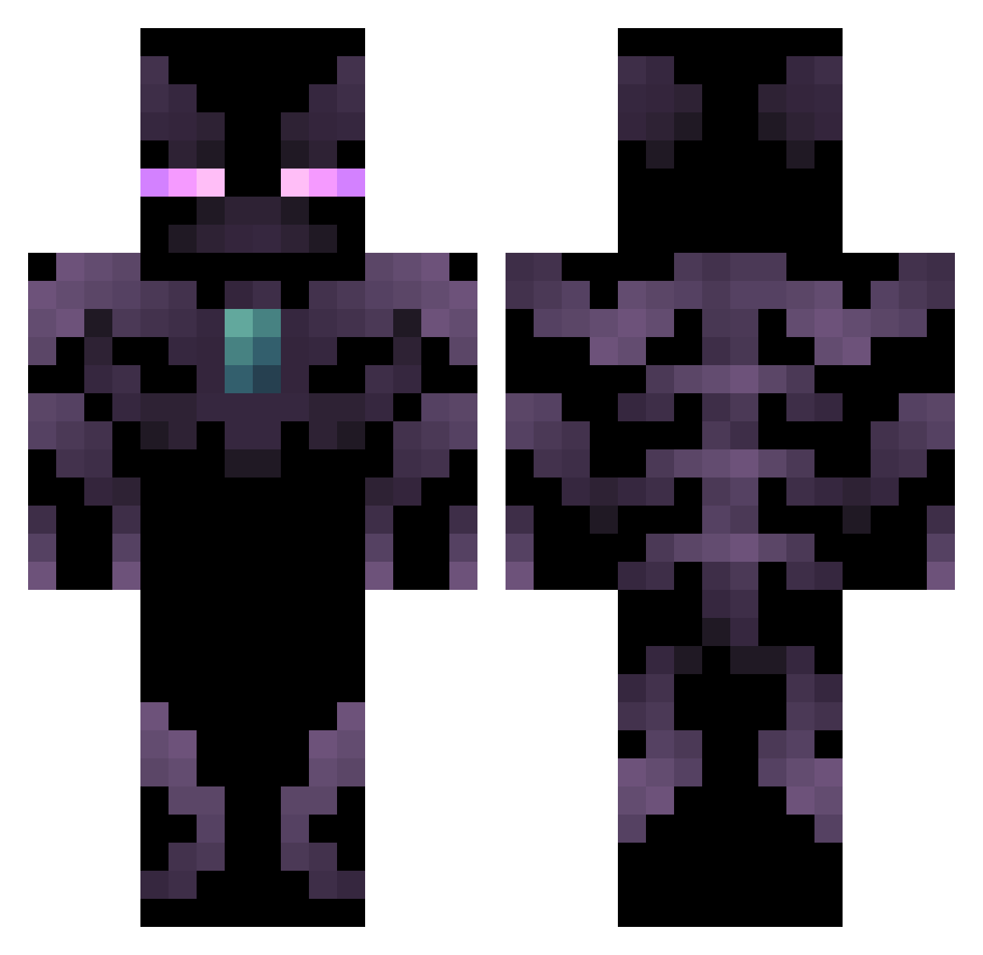 NOTAMANFZ Minecraft skin, front and back view