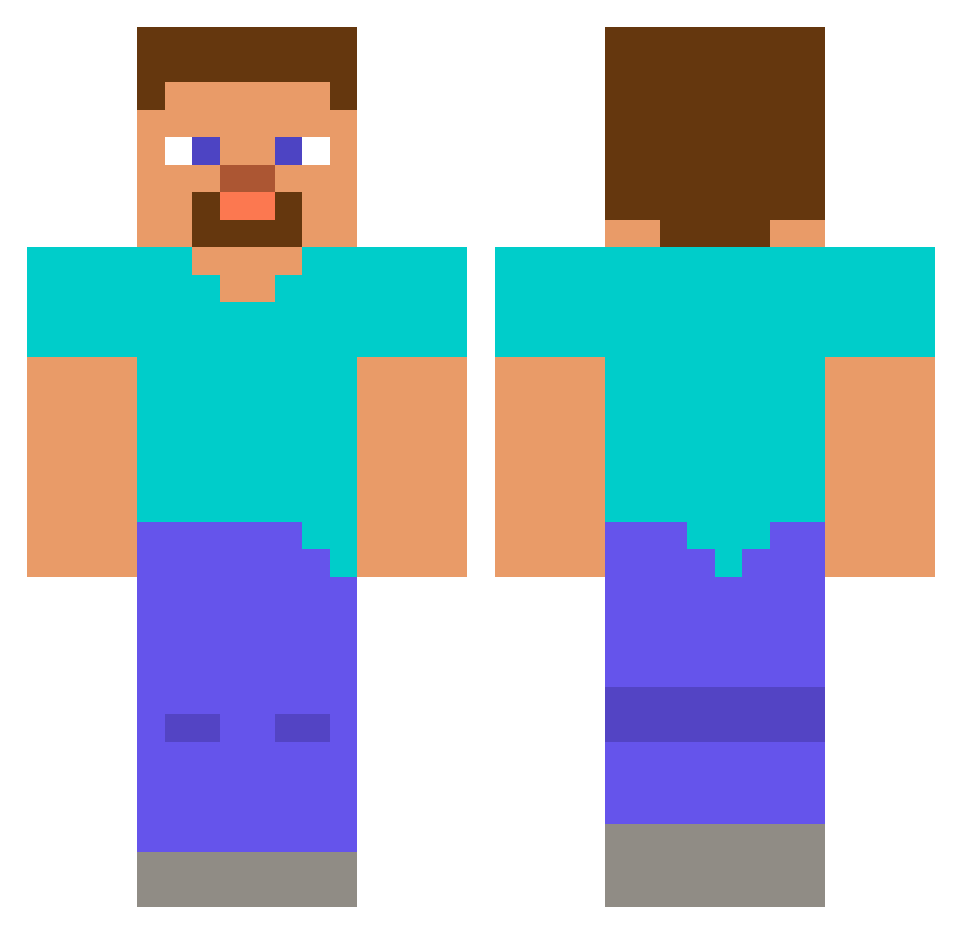 denis140714 Minecraft skin, front and back view