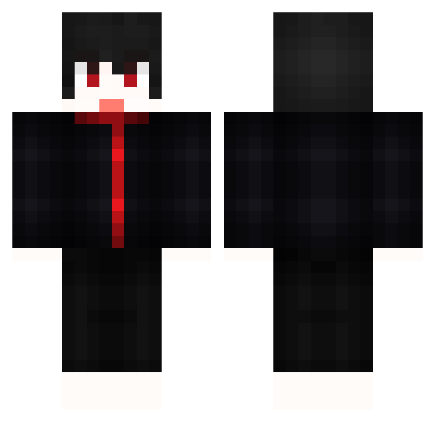 LES0317 Minecraft skin, front and back view