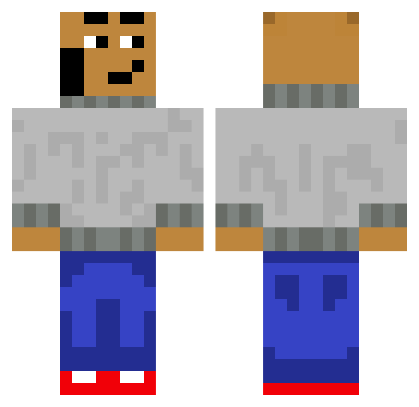 Inmortalvarela25 Minecraft skin, front and back view