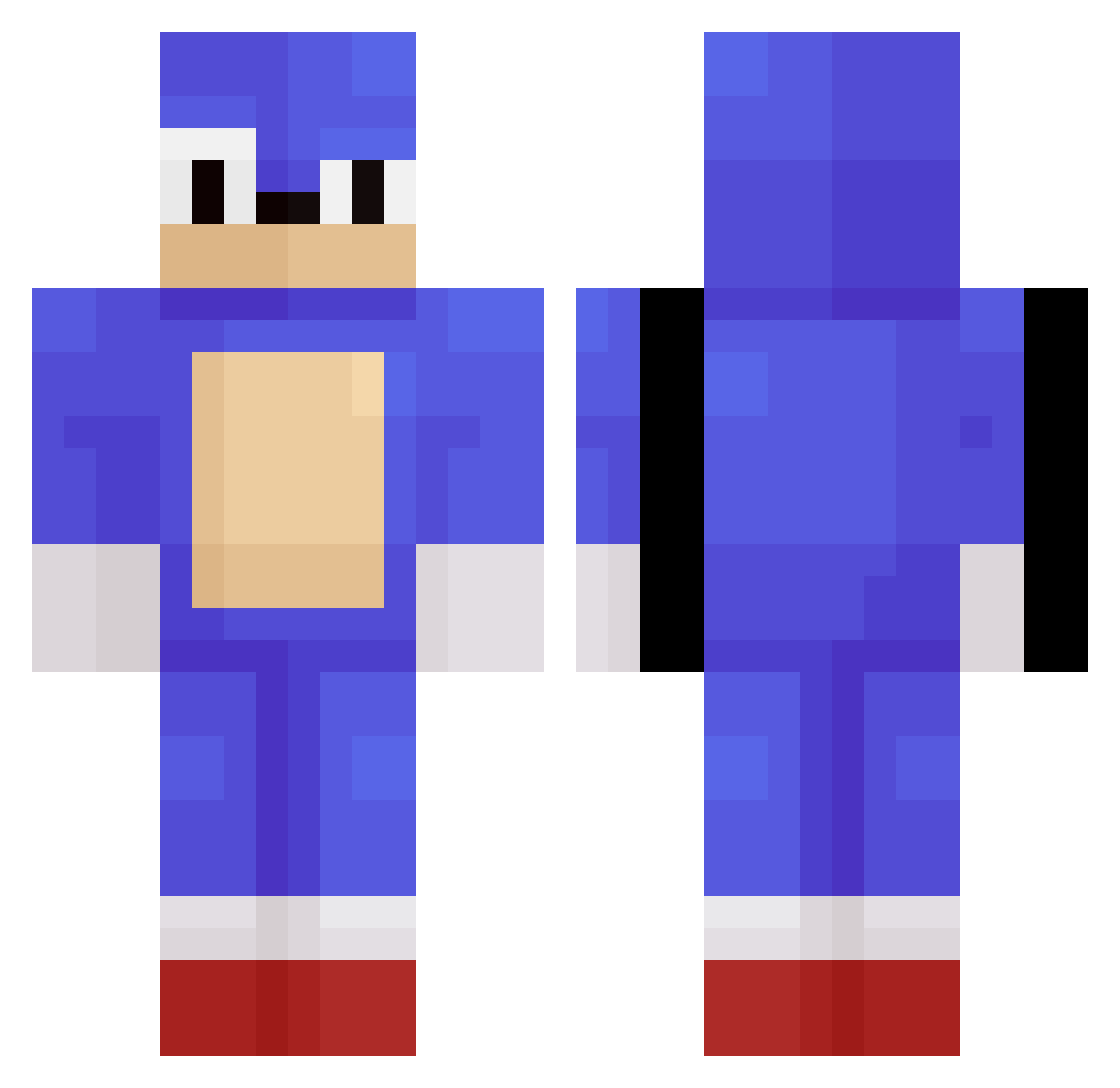 Belvedere_6L Minecraft skin, front and back view