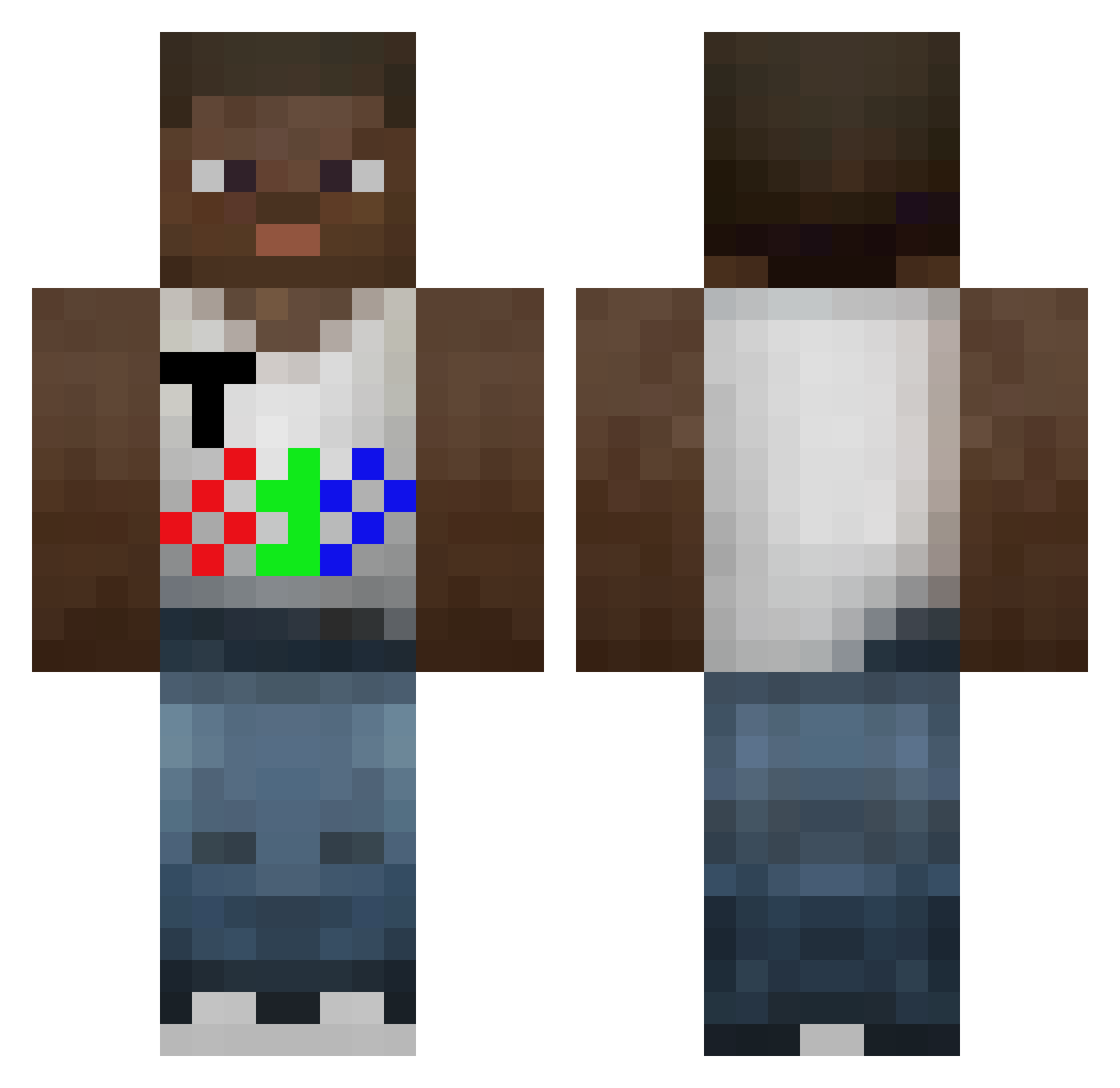 Totti619 Minecraft skin, front and back view