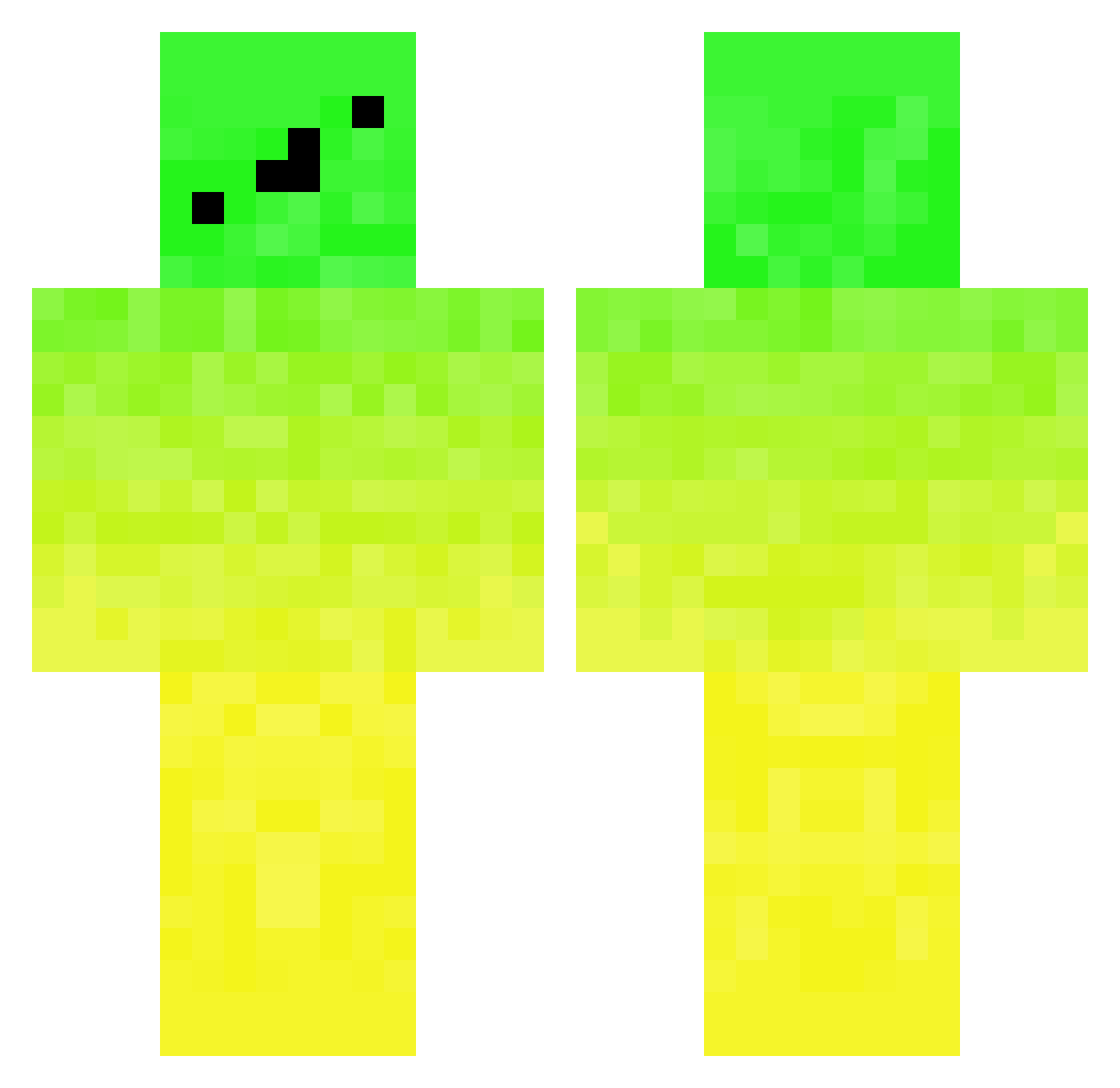 Vin777 Minecraft skin, front and back view