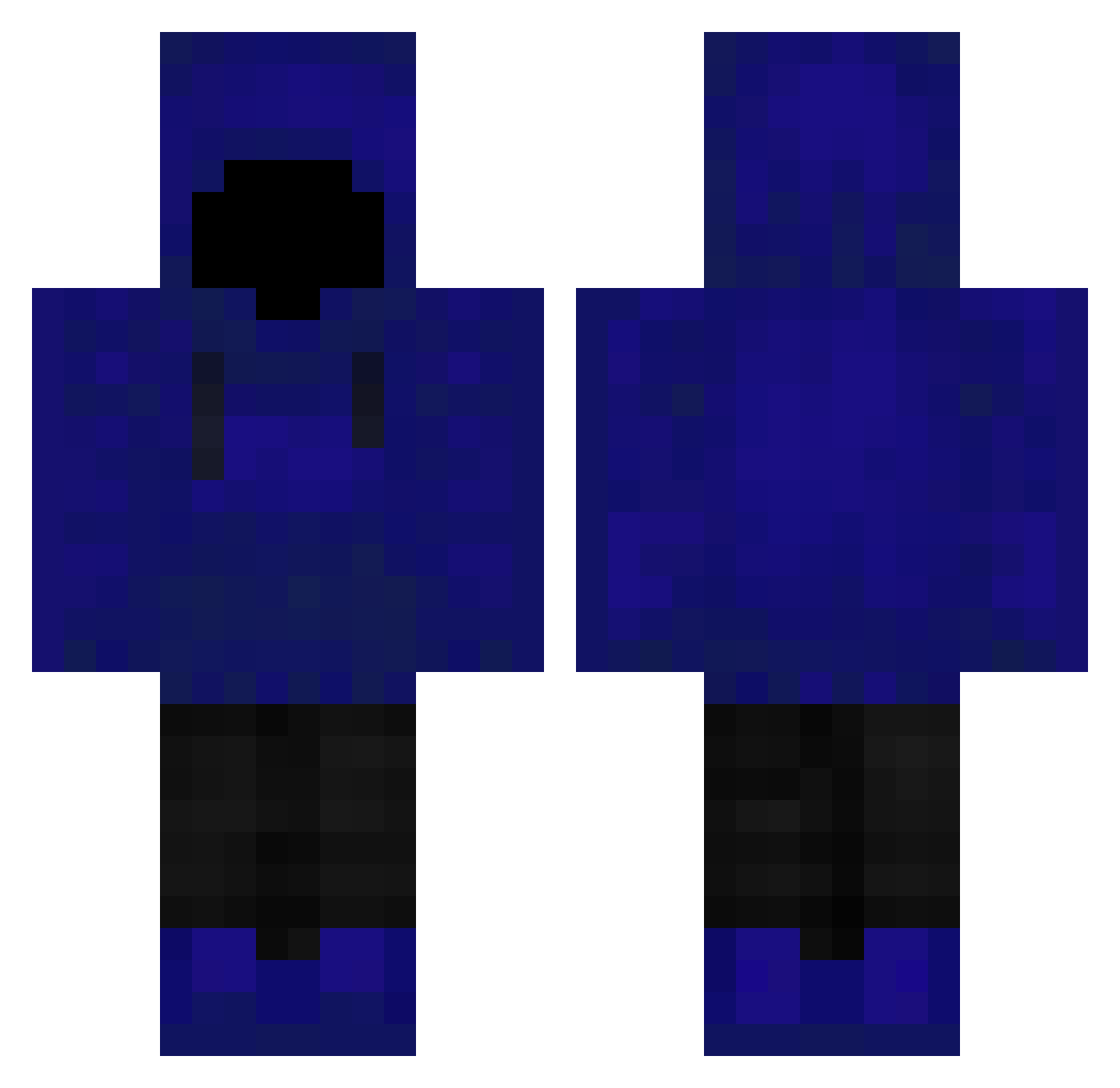 Tranquilizer Minecraft skin, front and back view