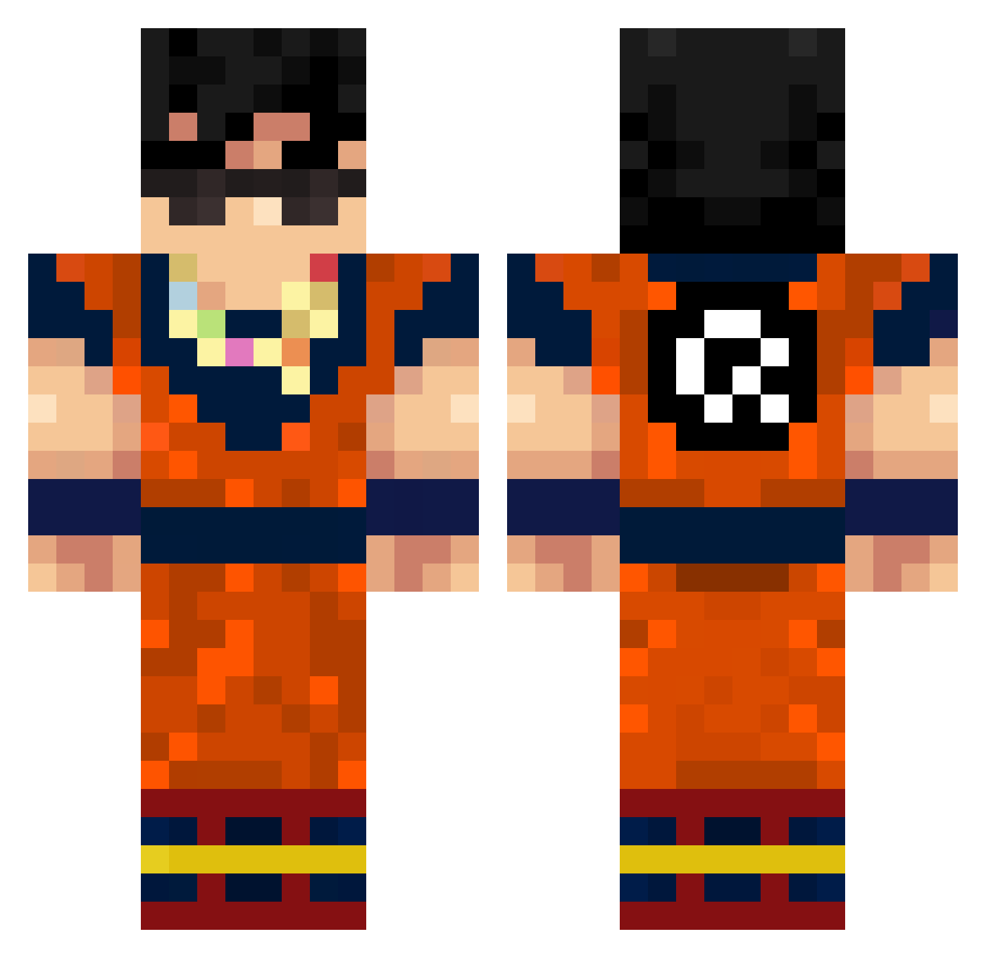 Titan9911 Minecraft skin, front and back view