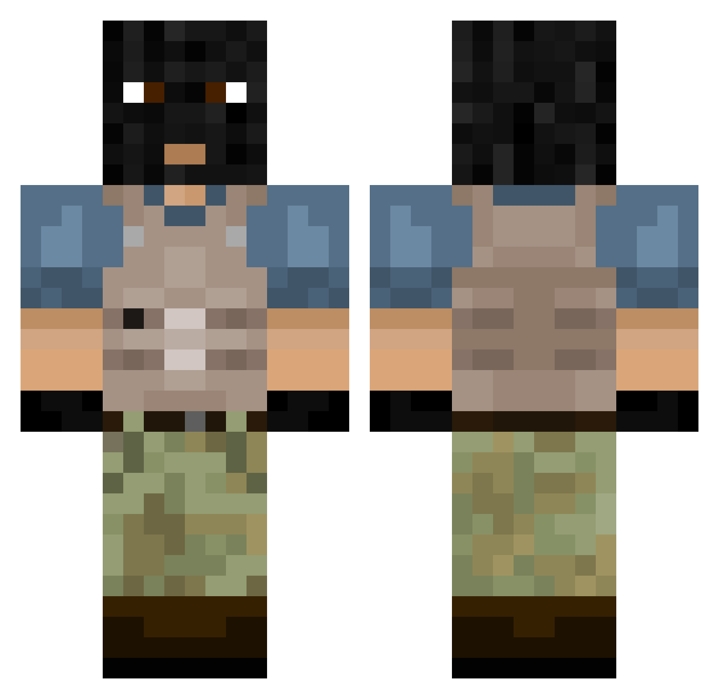 salko11 Minecraft skin, front and back view