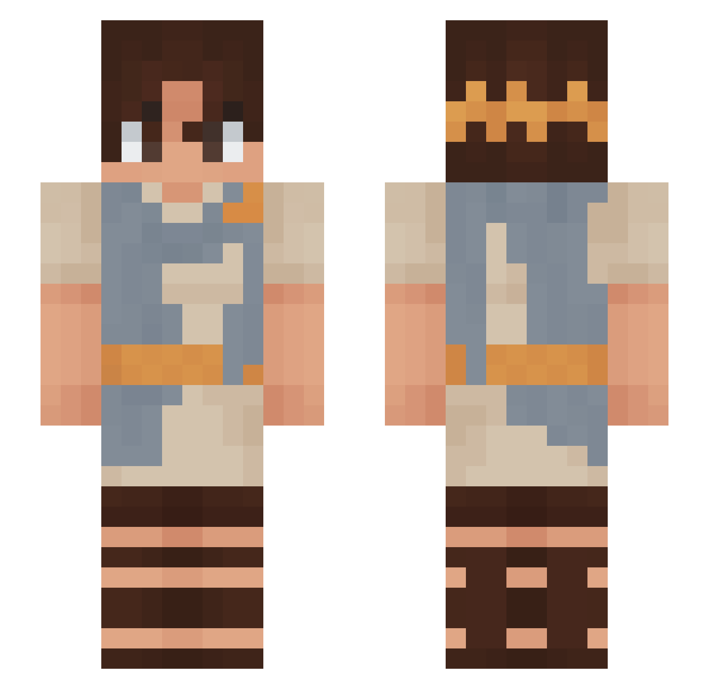 alic3inmadn3ss Minecraft skin, front and back view