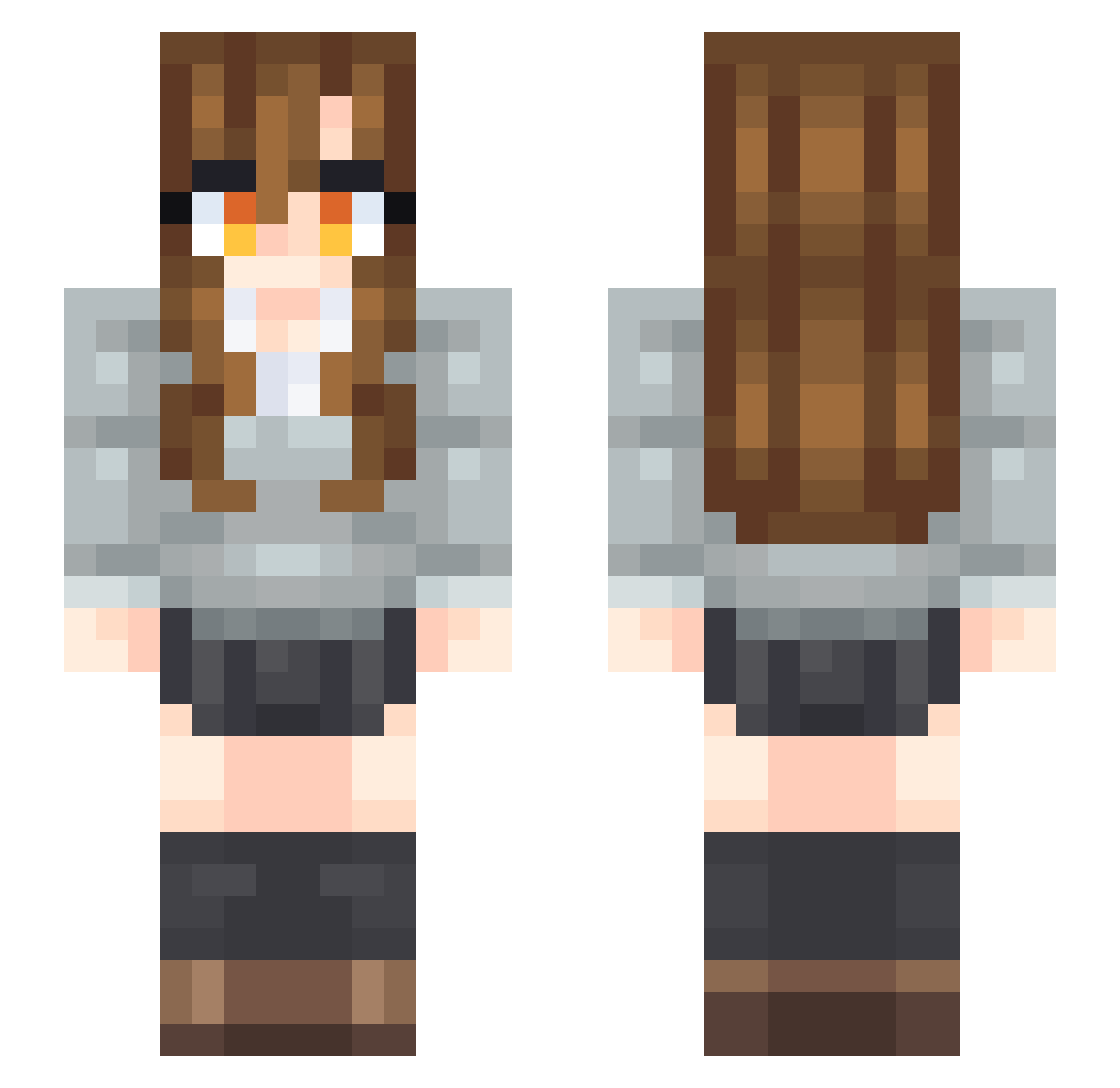 iiabxs Minecraft skin, front and back view
