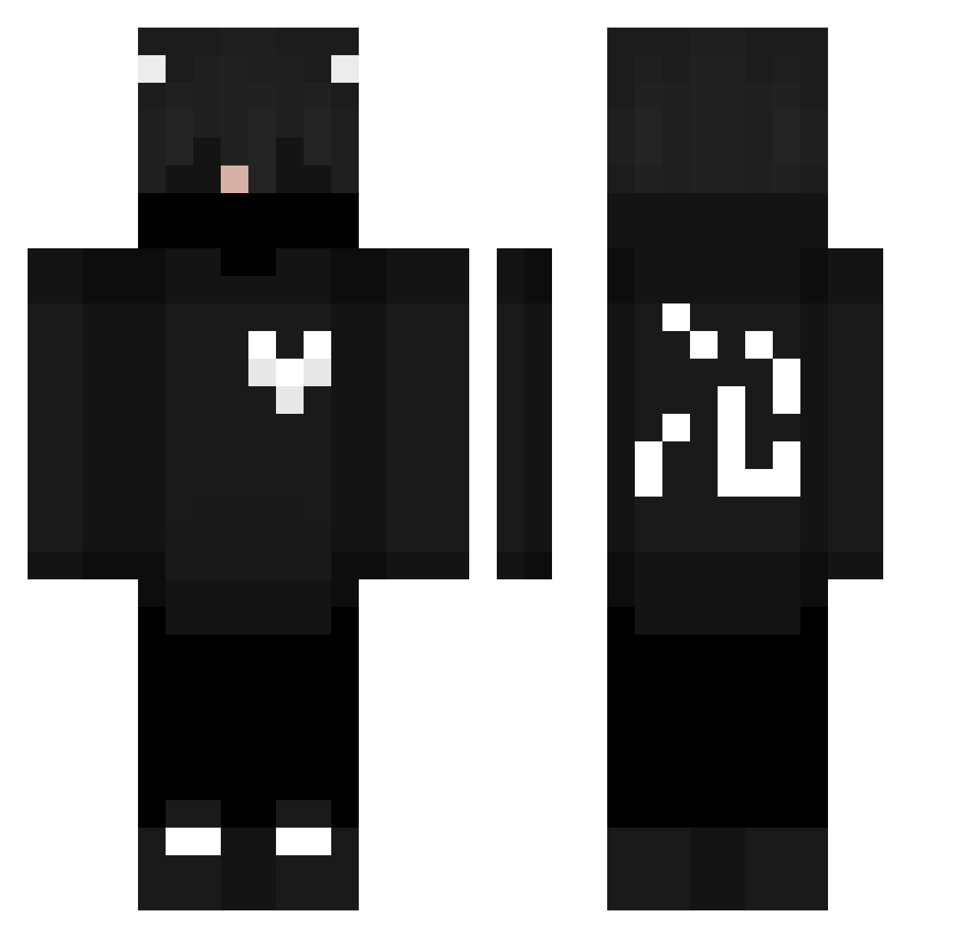 klops148 Minecraft skin, front and back view
