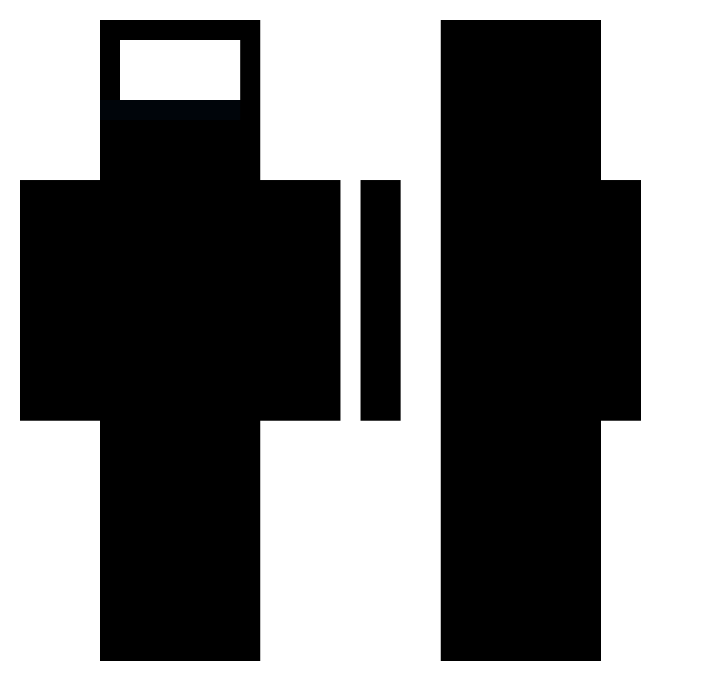 Davinoo Minecraft skin, front and back view