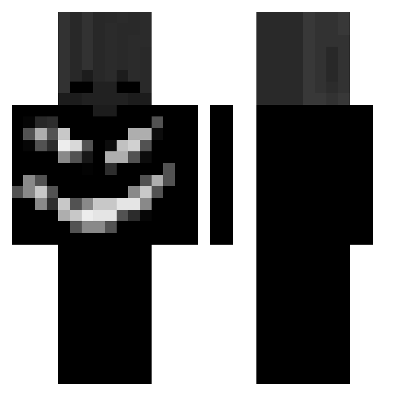 ASMaloy Minecraft skin, front and back view