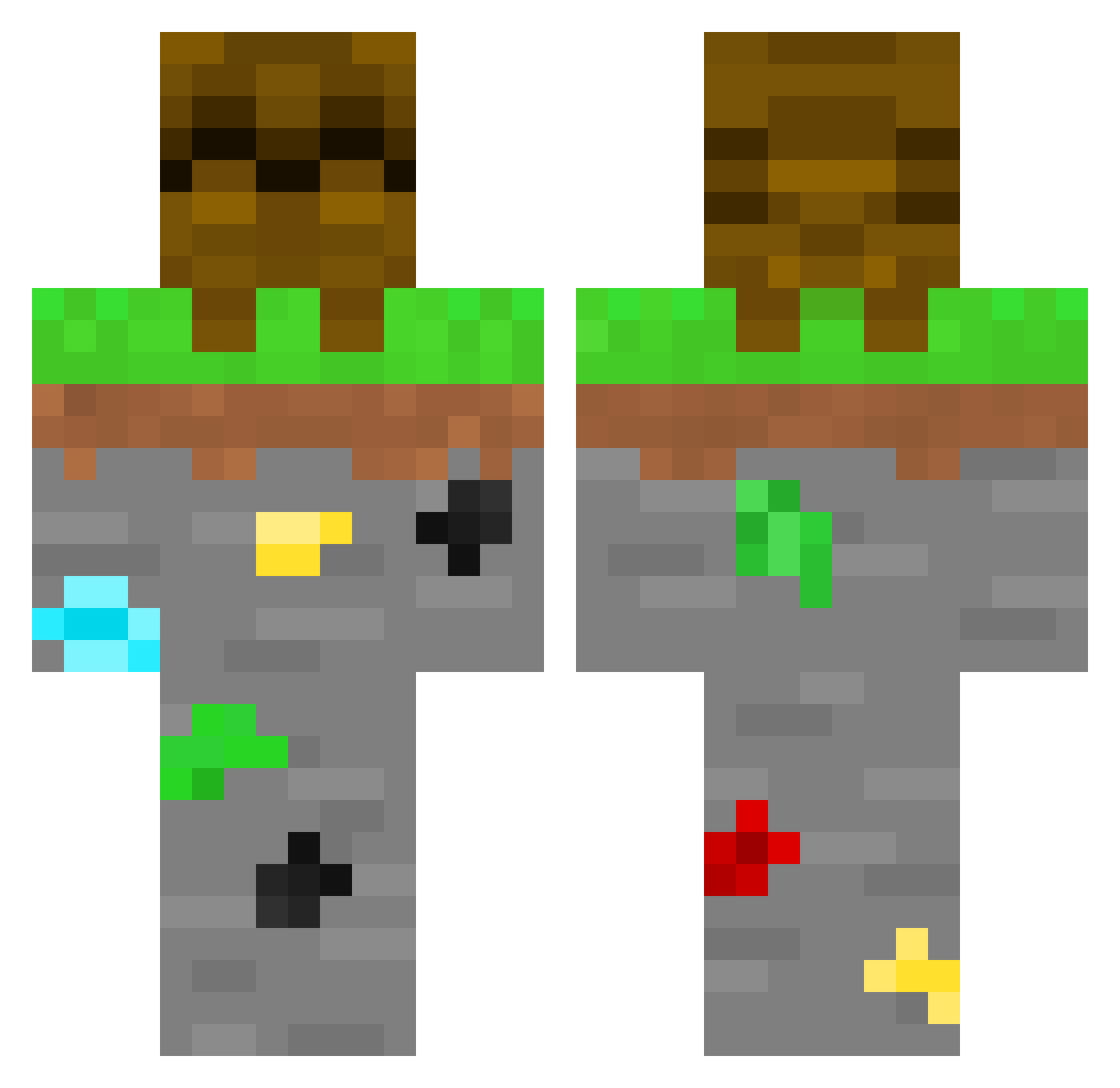 krokodil4ik2 Minecraft skin, front and back view