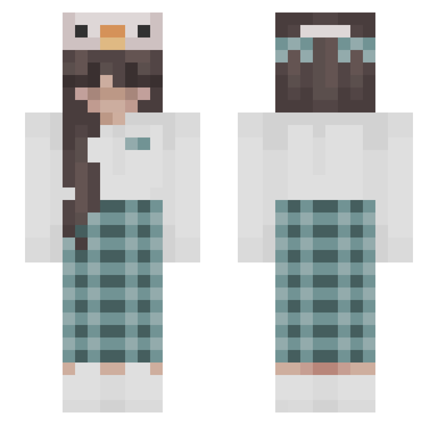 Essa Minecraft skin, front and back view