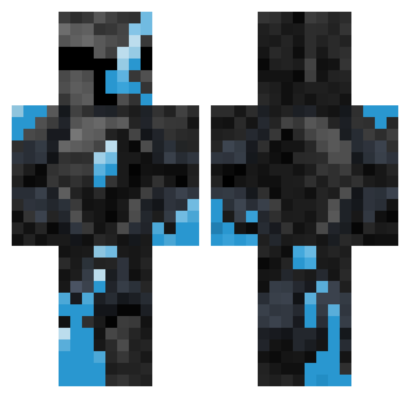 Jo_Bell Minecraft skin, front and back view