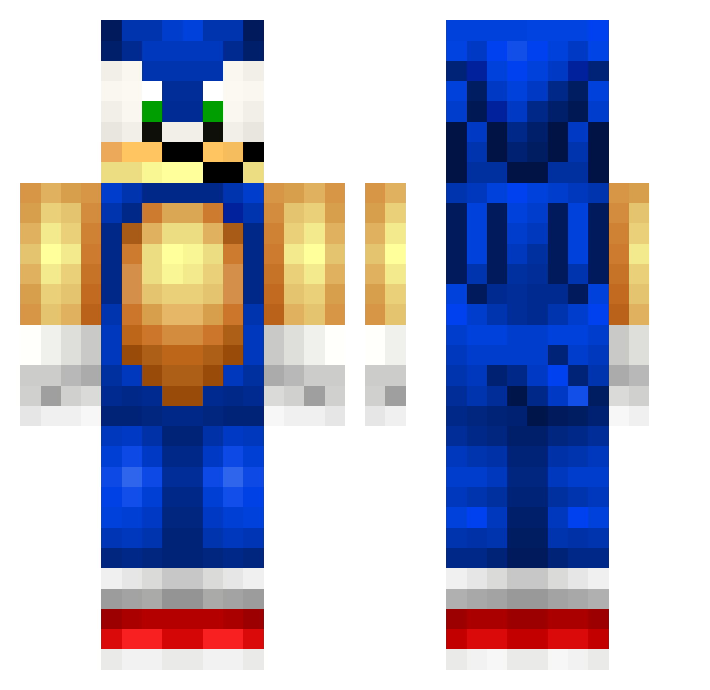 Ur2Good Minecraft skin, front and back view