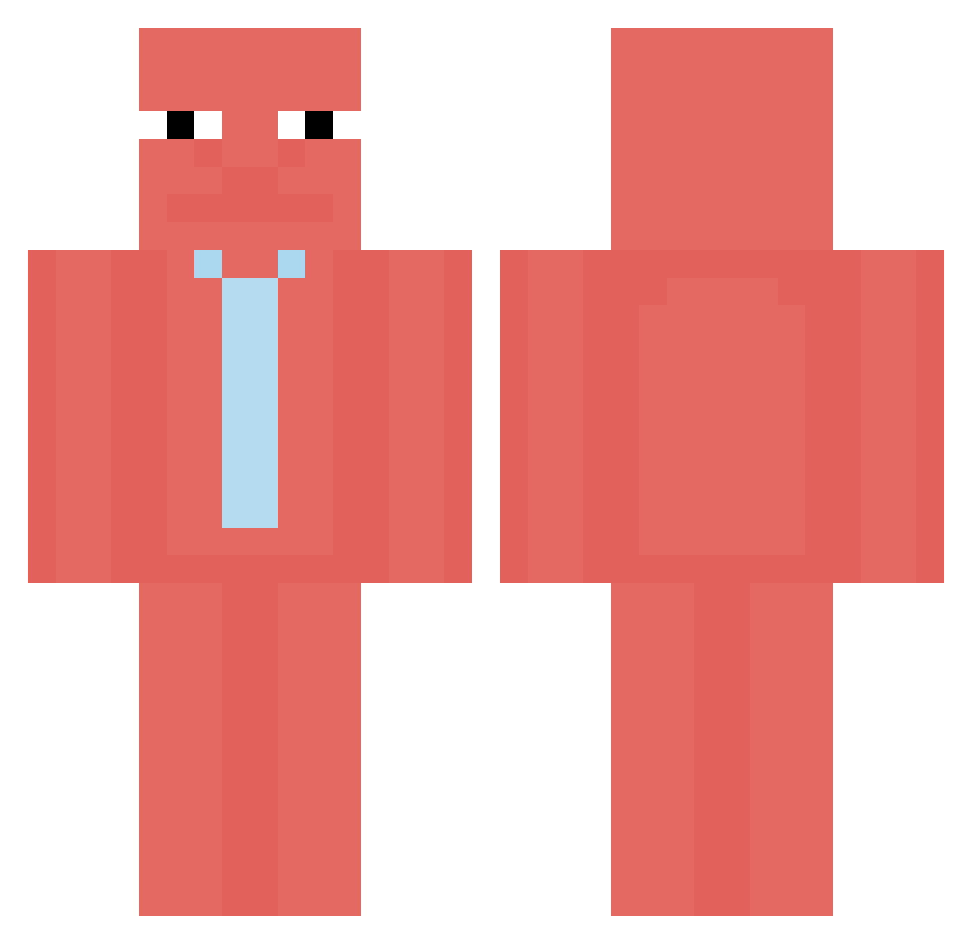 StevesGameDump Minecraft skin, front and back view