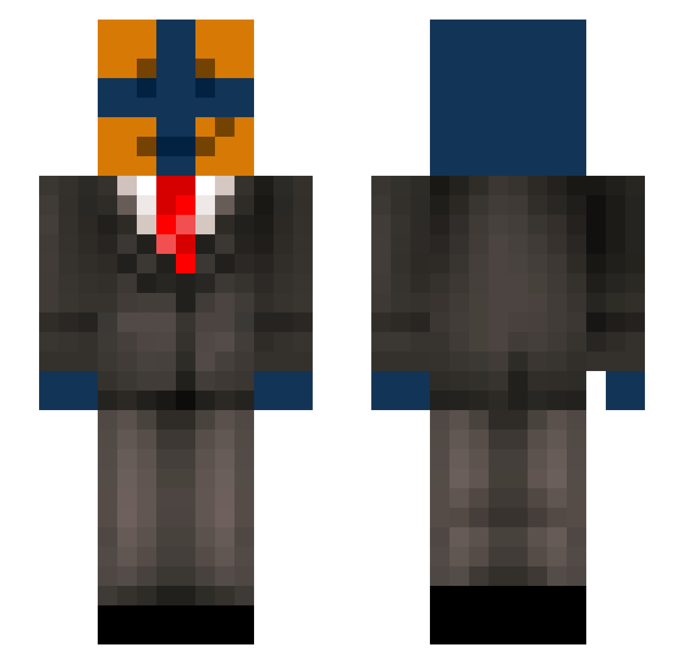 greggs_pizza Minecraft skin, front and back view