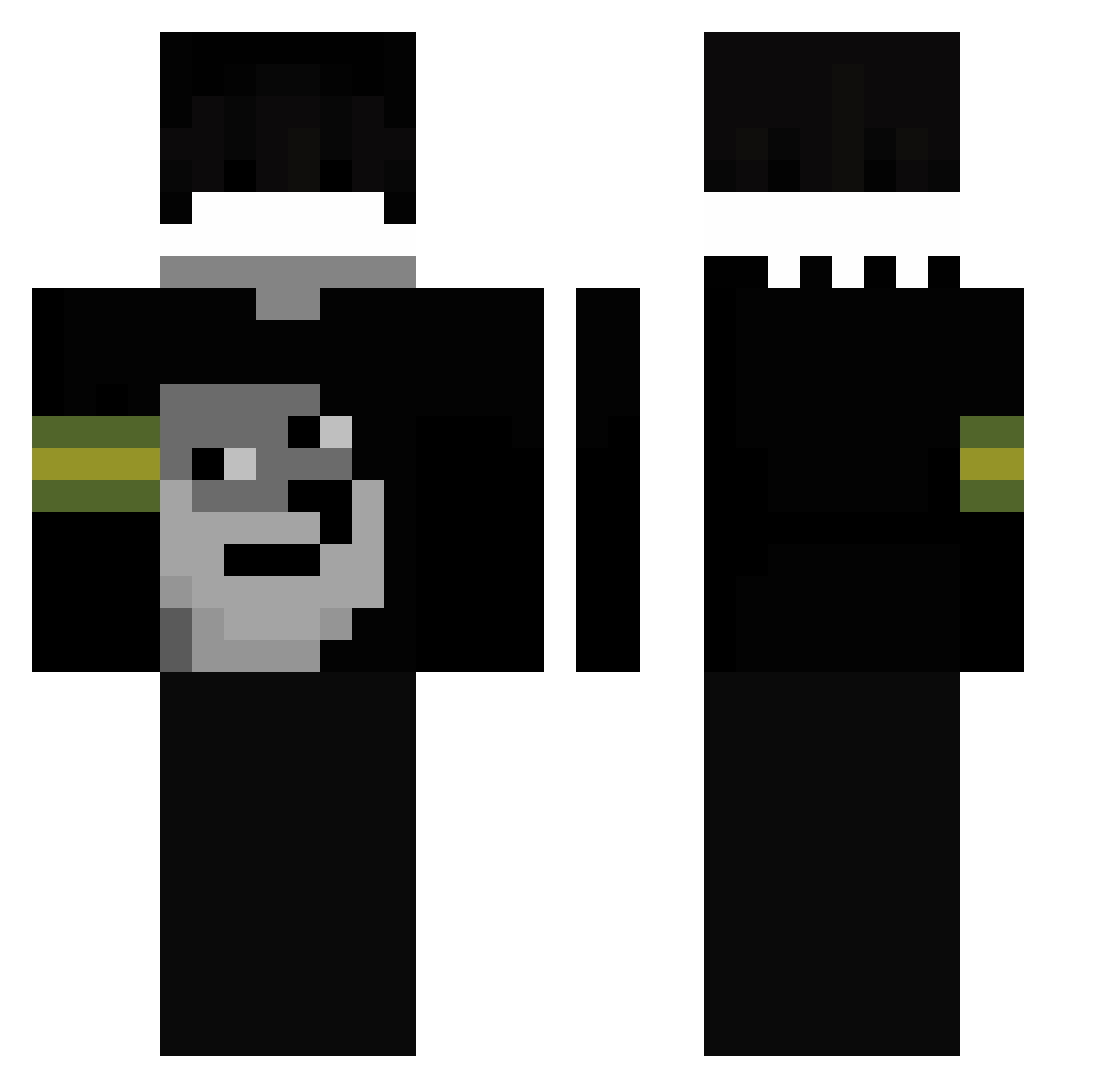 xHavertzx Minecraft skin, front and back view