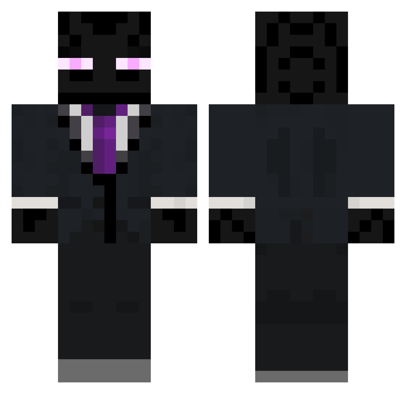Xeros123 Minecraft skin, front and back view