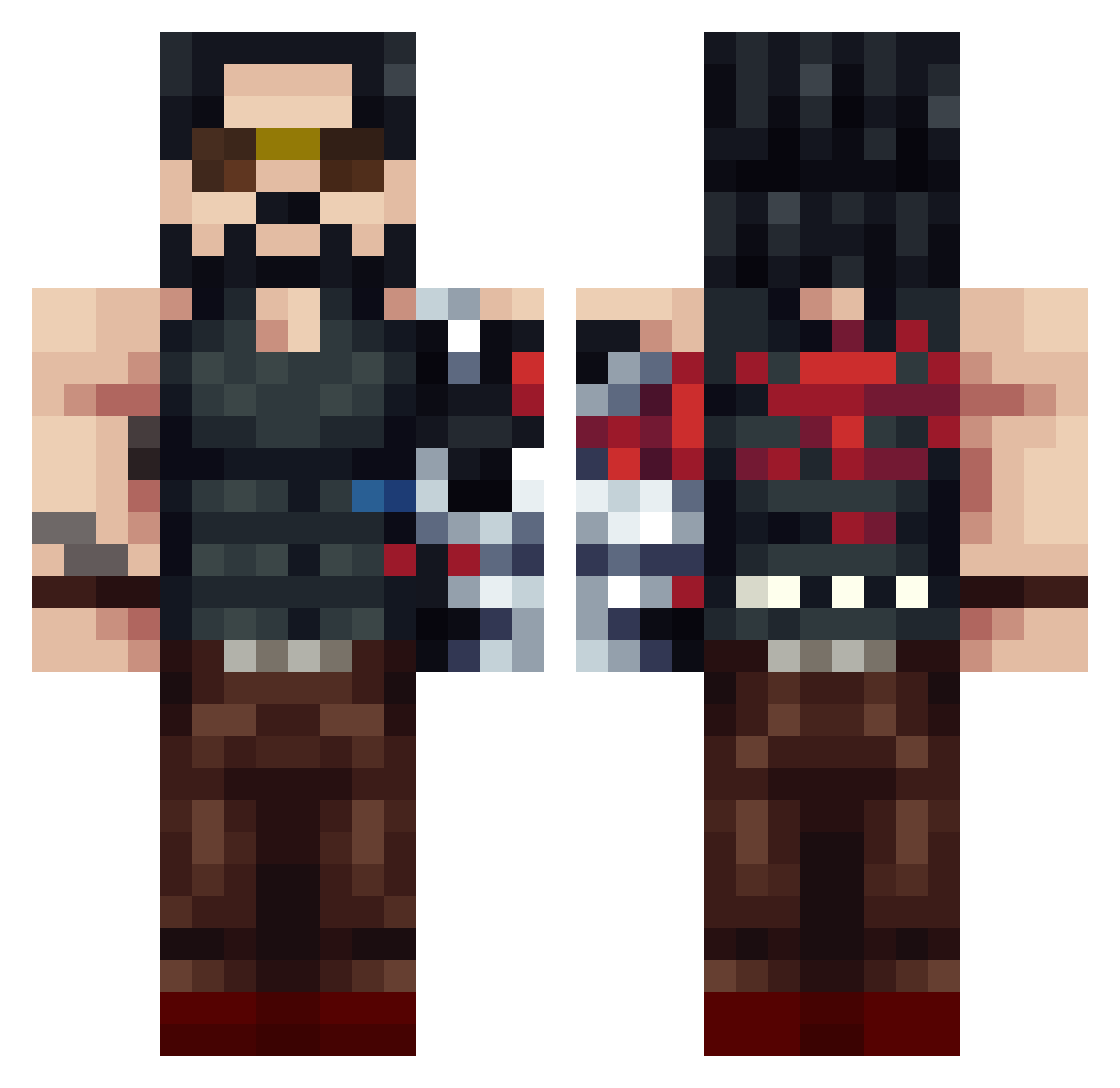 CTr6928 Minecraft skin, front and back view