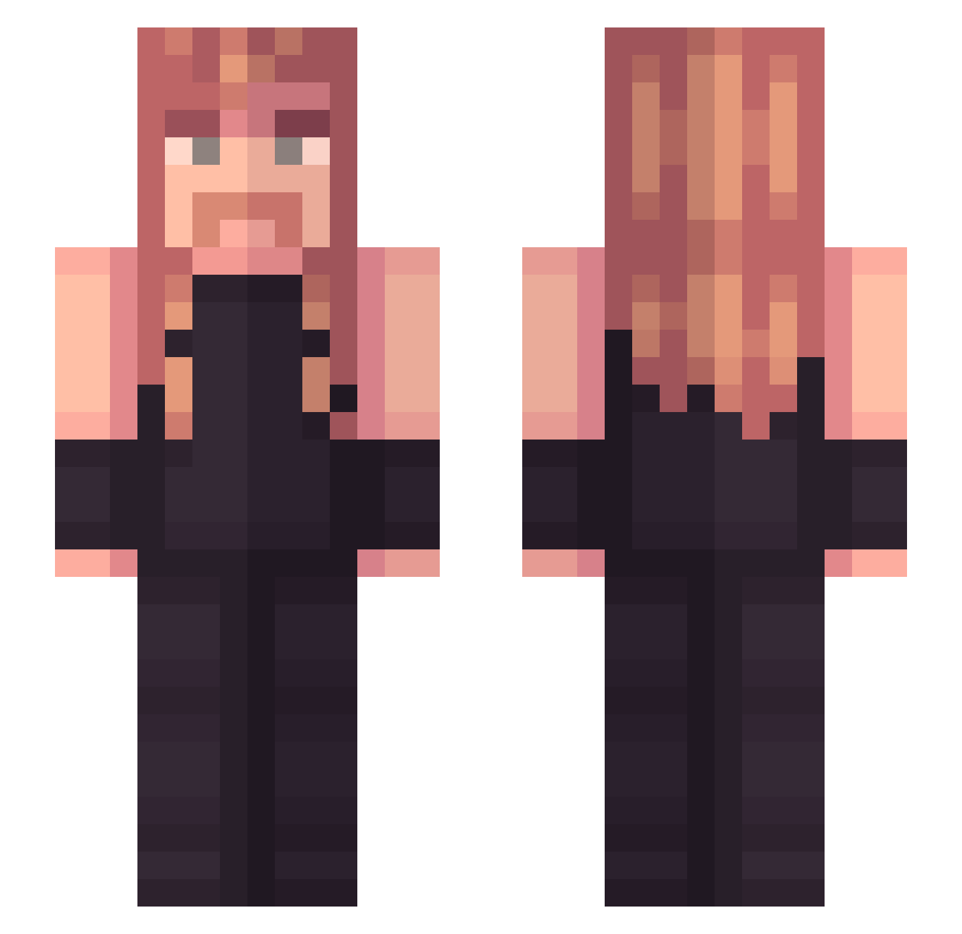 xX_EyeSuckD_Xx Minecraft skin, front and back view