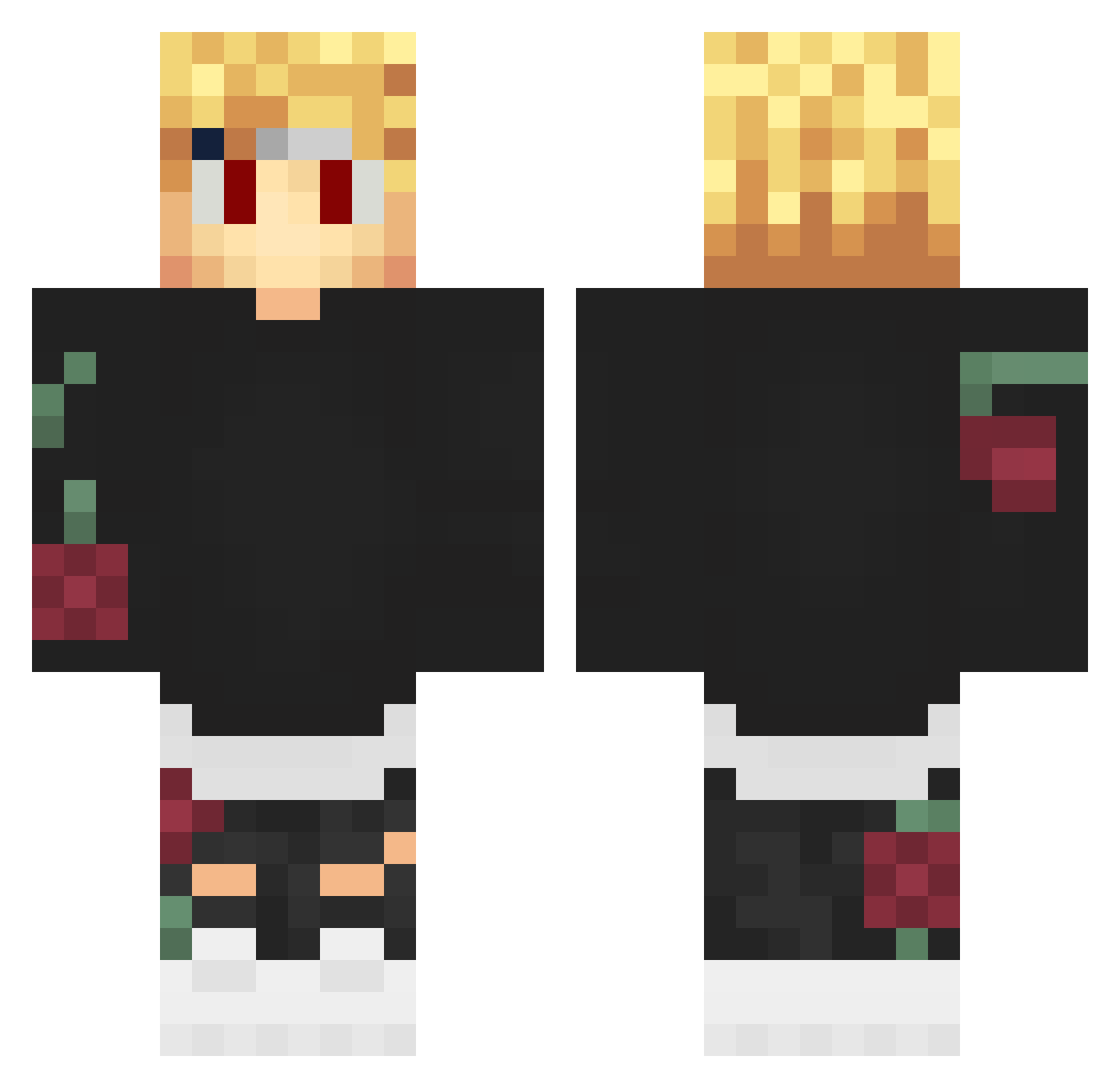 S7ryk3r_ Minecraft skin, front and back view