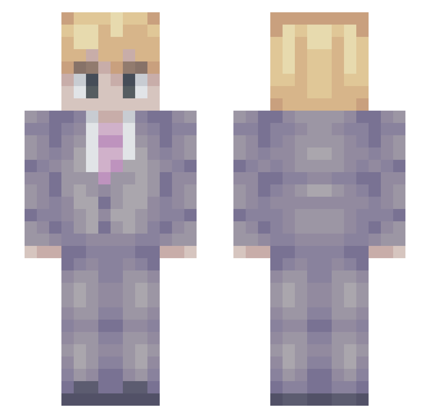 gunkgunk Minecraft skin, front and back view