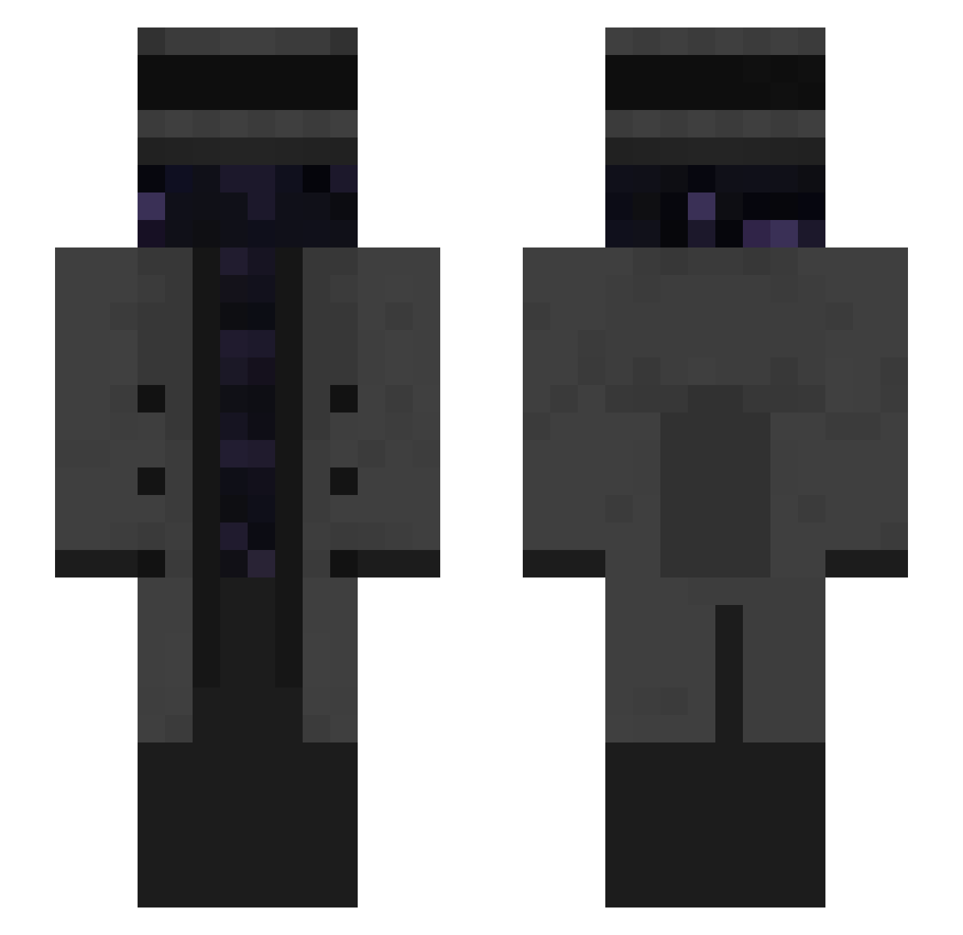 Jambalaya Minecraft skin, front and back view