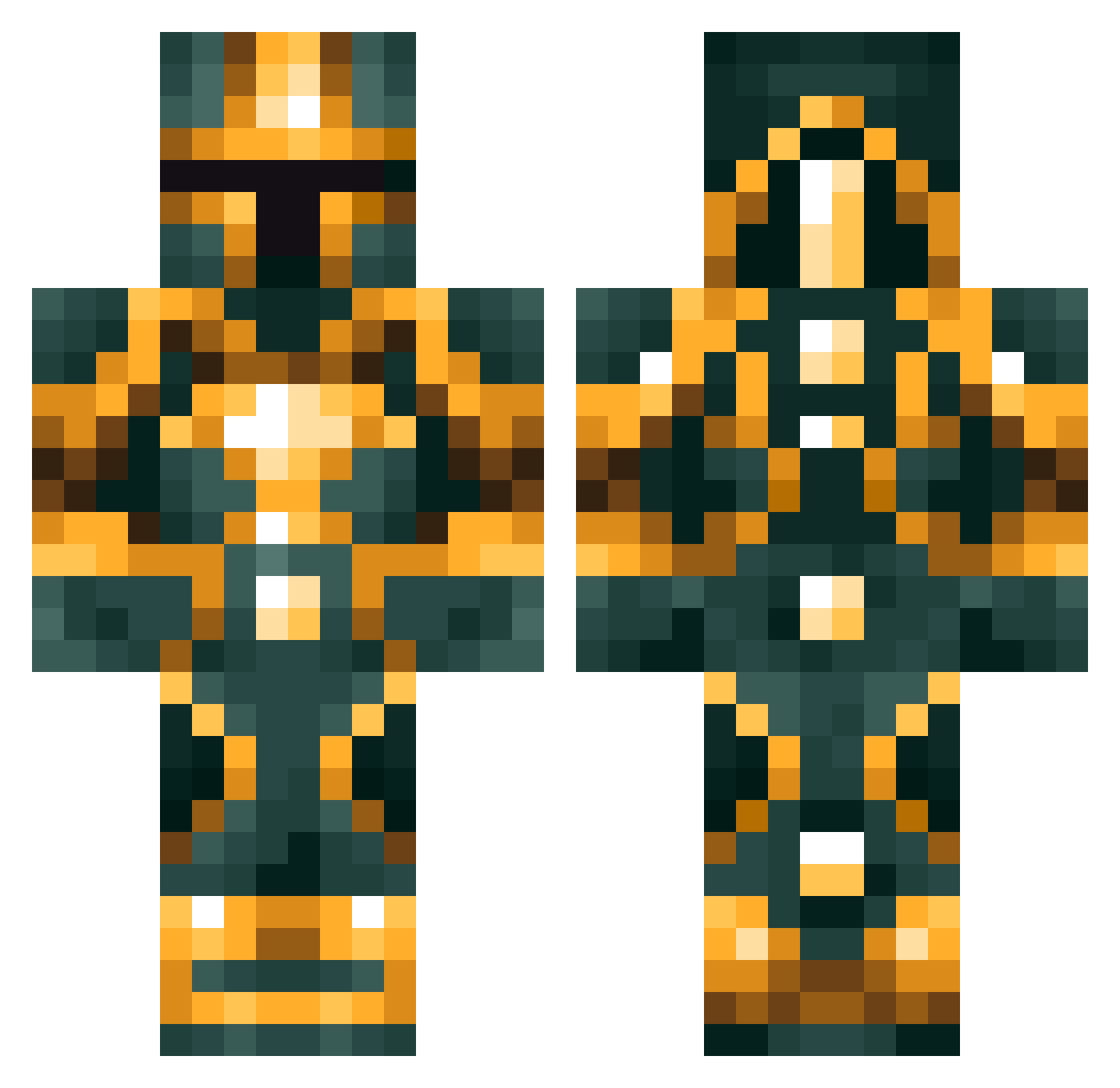 Draftieriscool Minecraft skin, front and back view