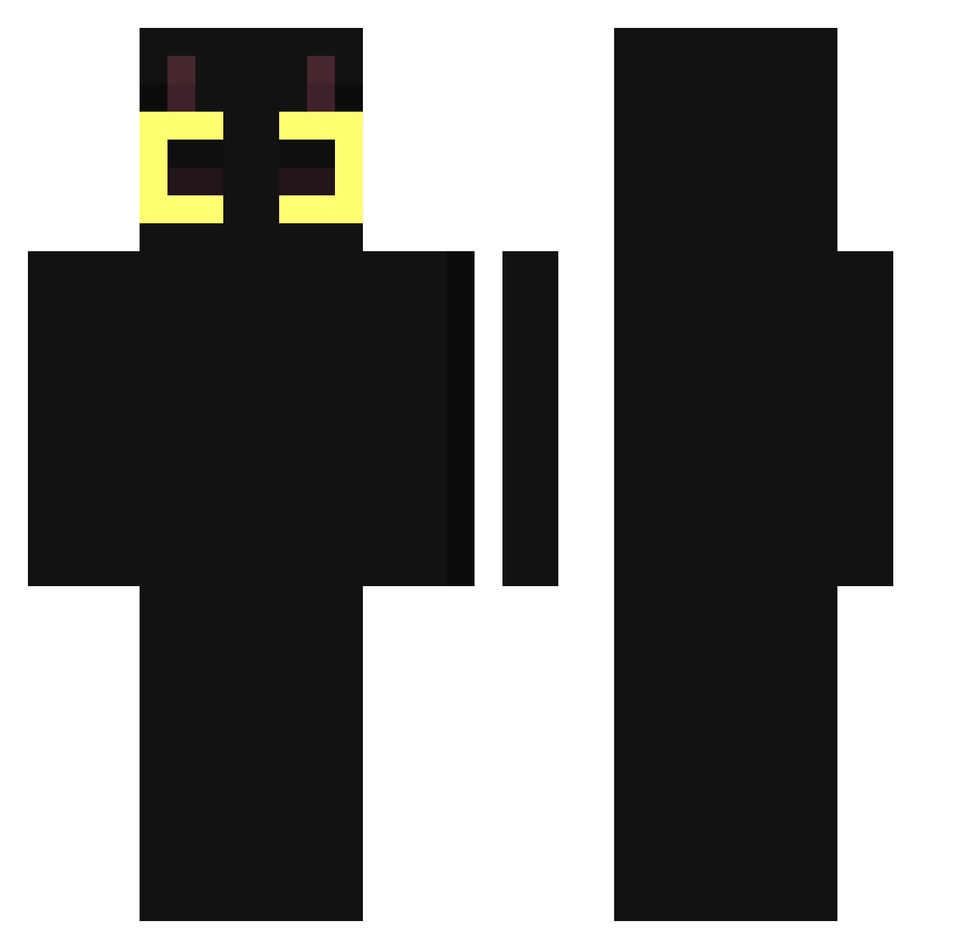 Hawkttua Minecraft skin, front and back view
