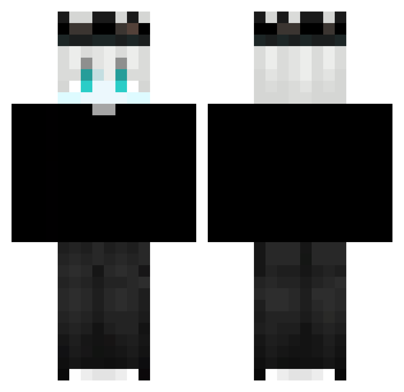 Zberciu Minecraft skin, front and back view