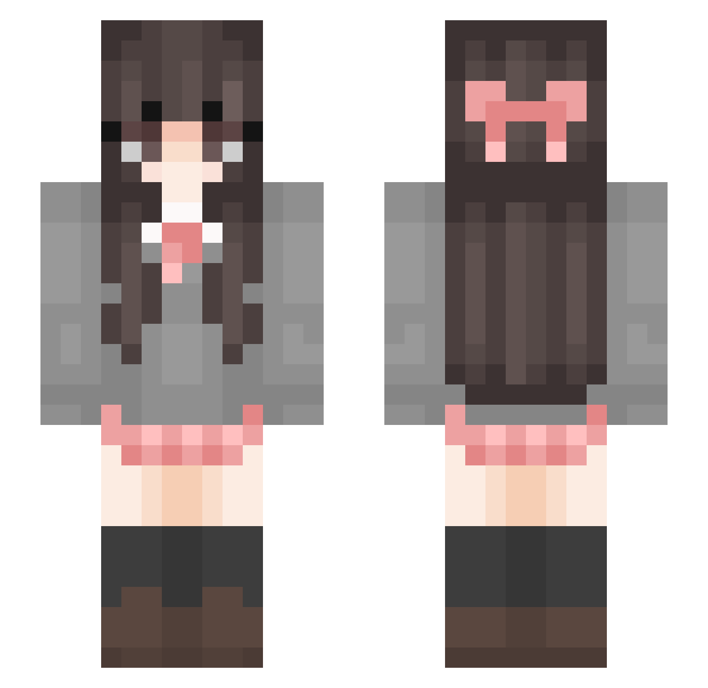 tenissz Minecraft skin, front and back view