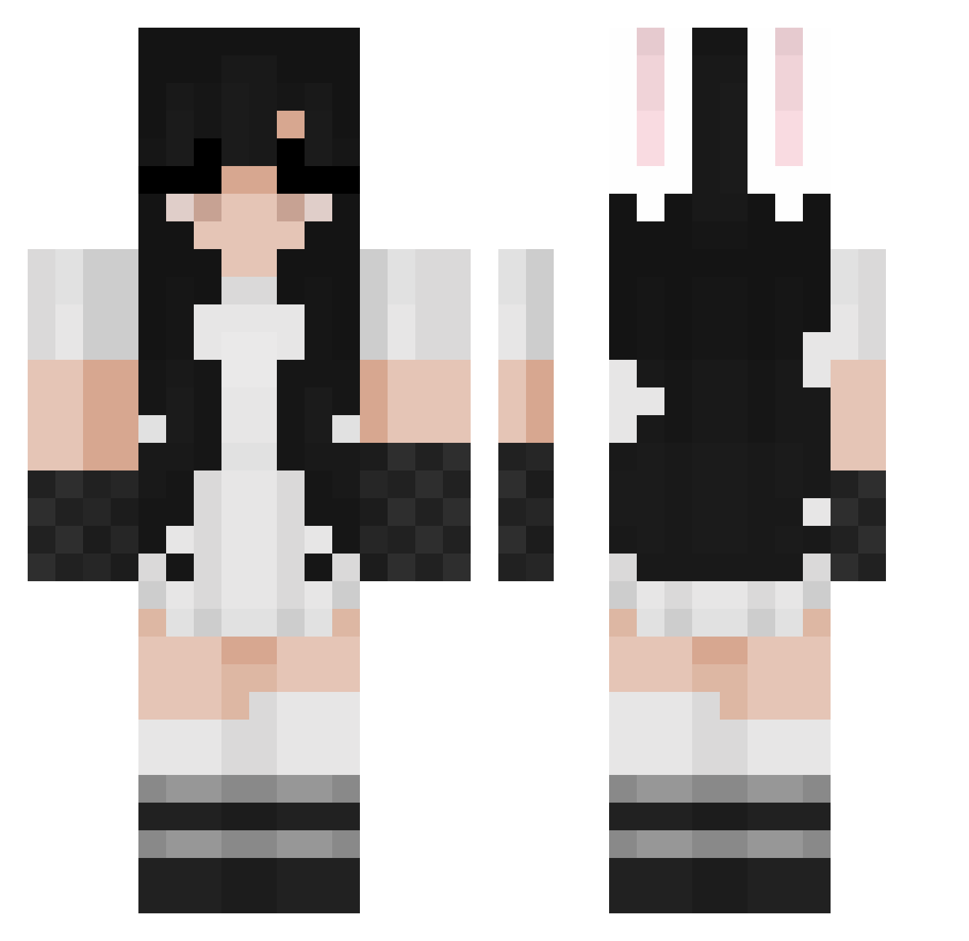 jealoush Minecraft skin, front and back view