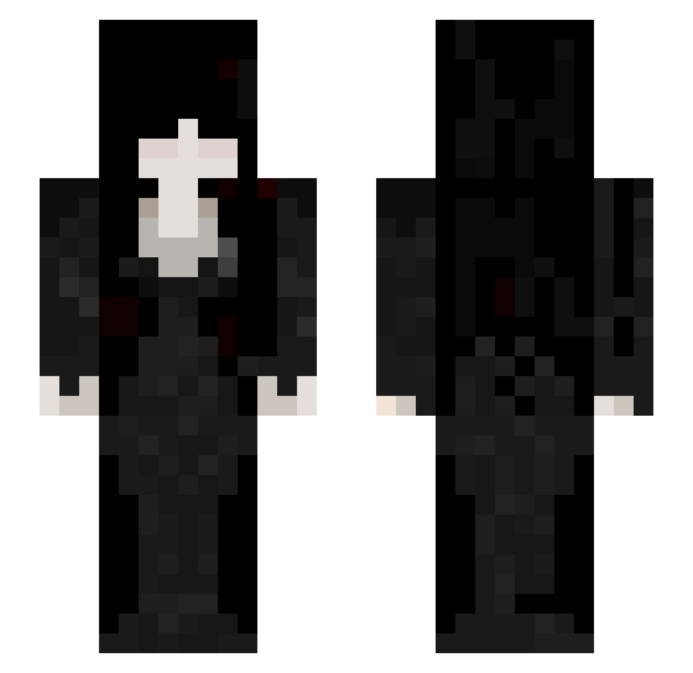 mochabore Minecraft skin, front and back view