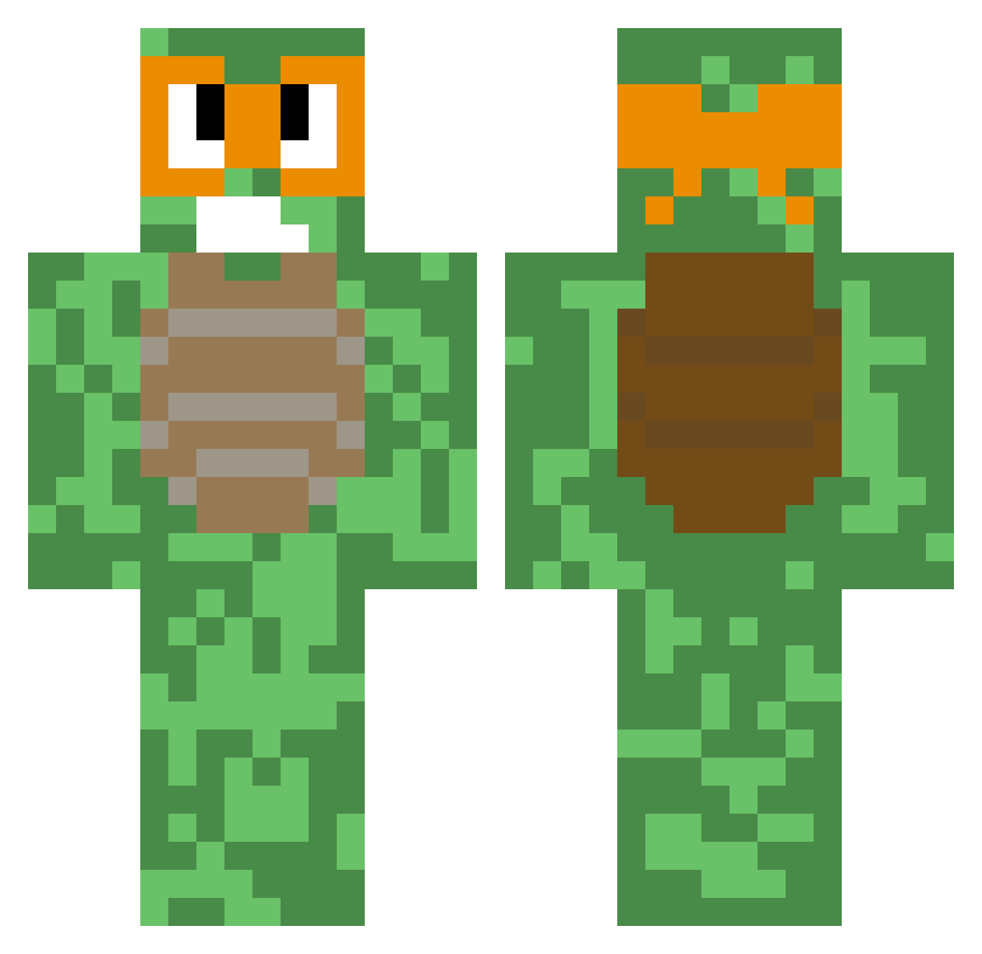 ohHype Minecraft skin, front and back view