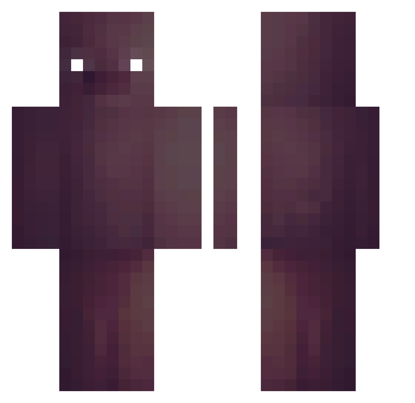 Tophyn Minecraft skin, front and back view