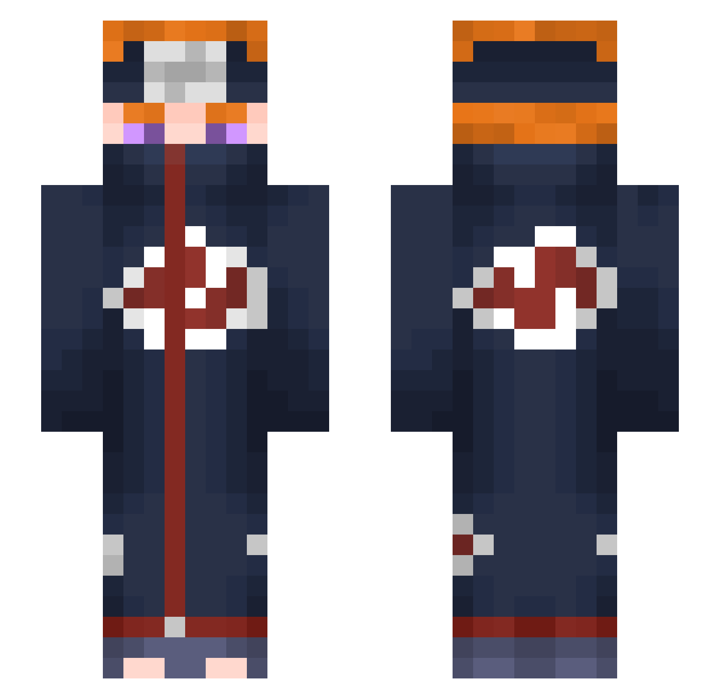 VodkaAKABullet Minecraft skin, front and back view