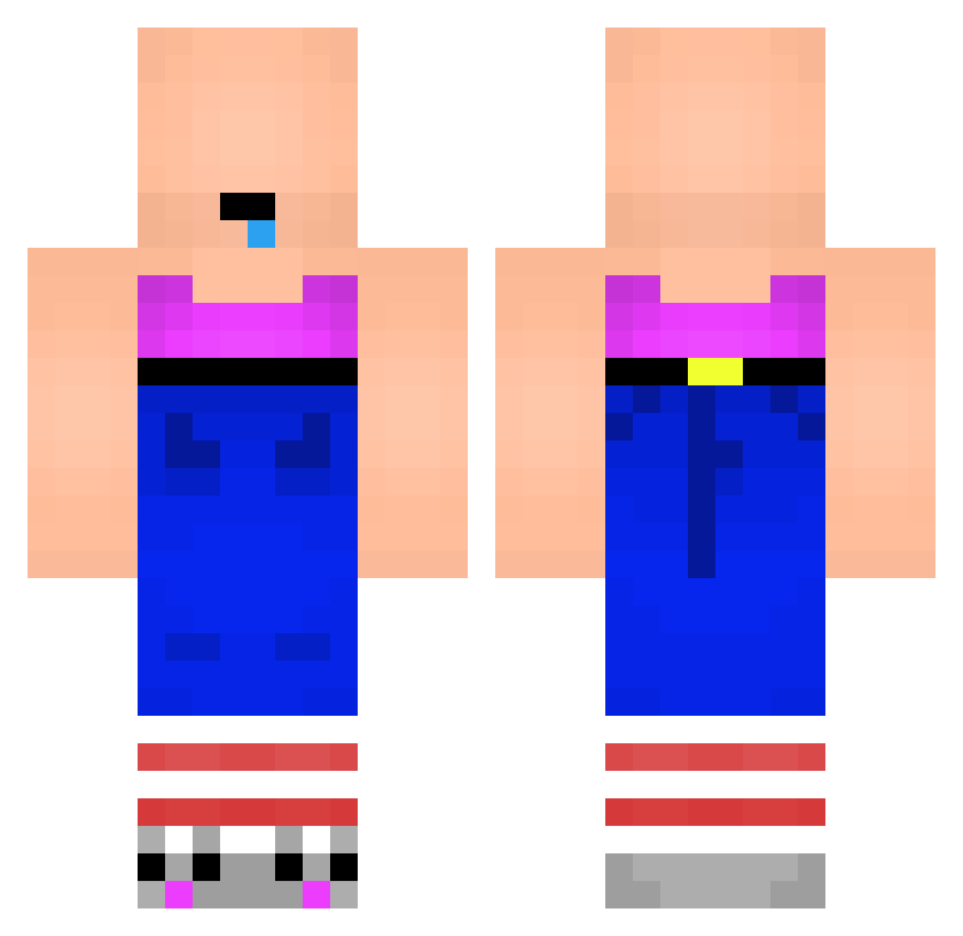 LePigeonRouge Minecraft skin, front and back view